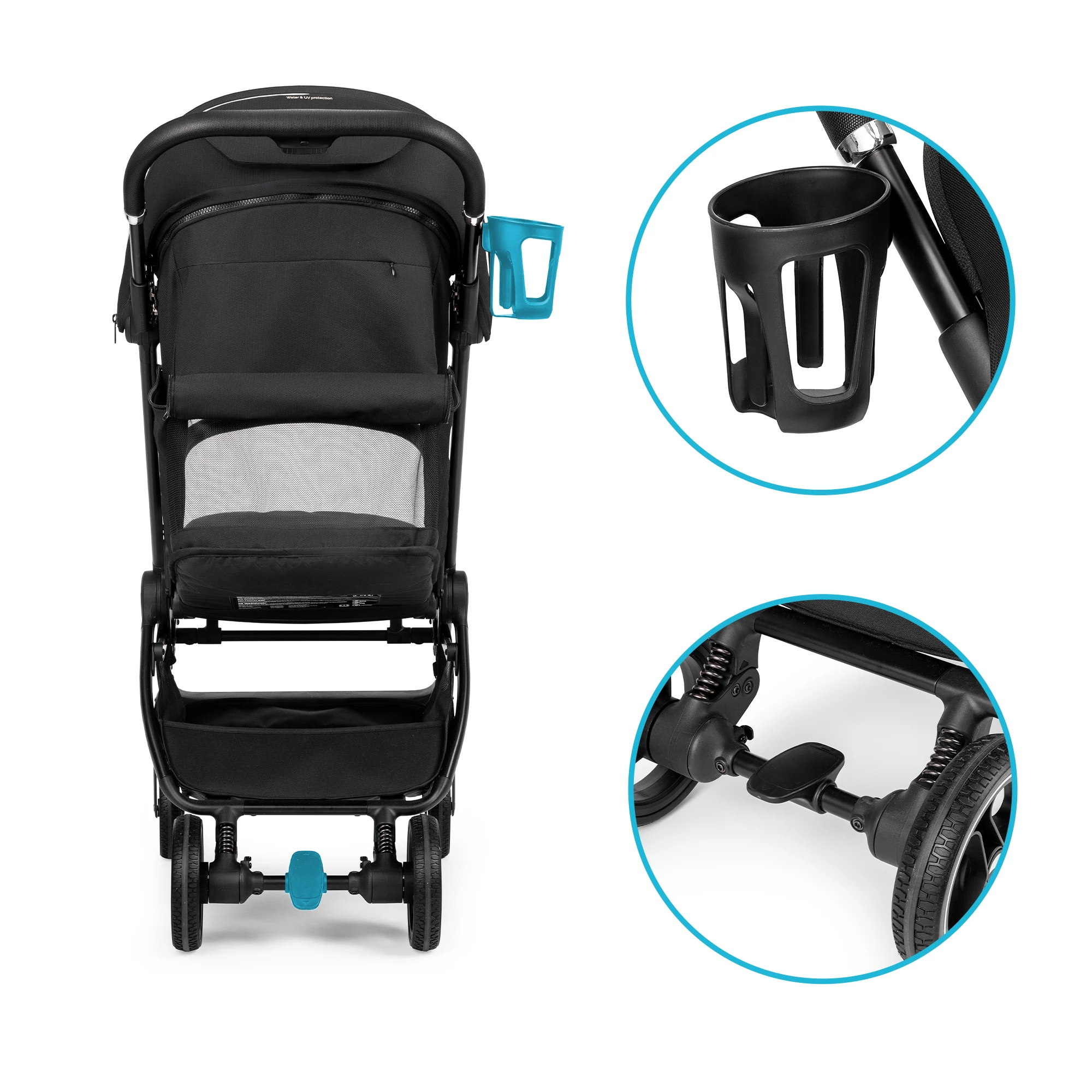 8Wózek spacerowy Sjøoter czarny