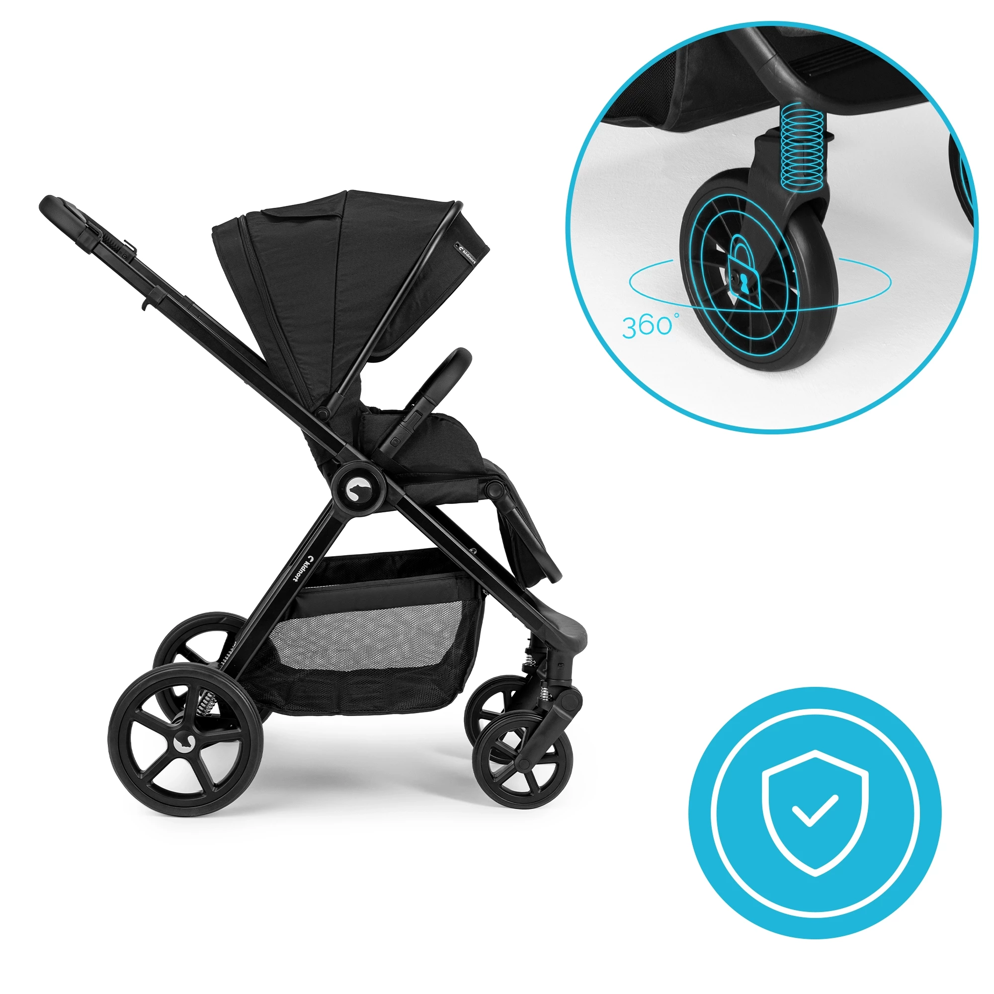 4Wielofunkcyjny wózek Älskar 2w1 spacerówka + gondola czarny