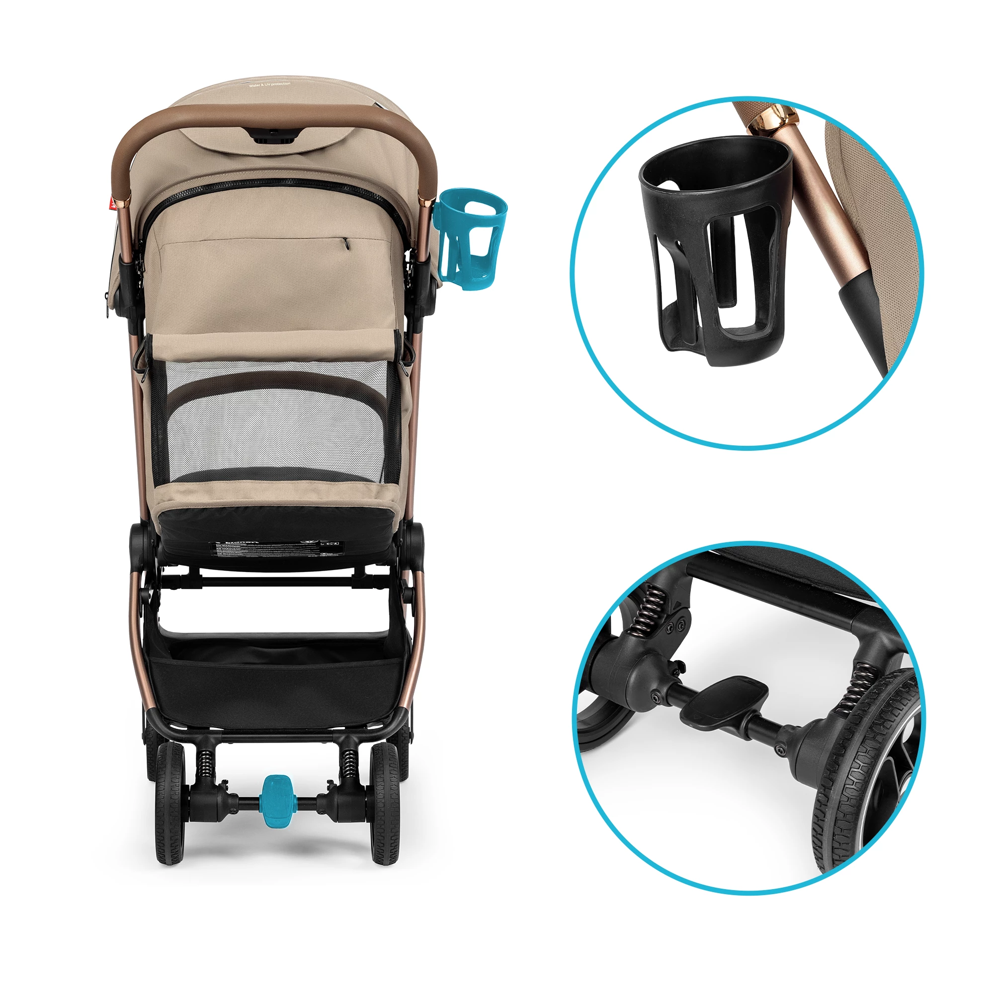 8Wózek spacerowy Sjøoter beżowy