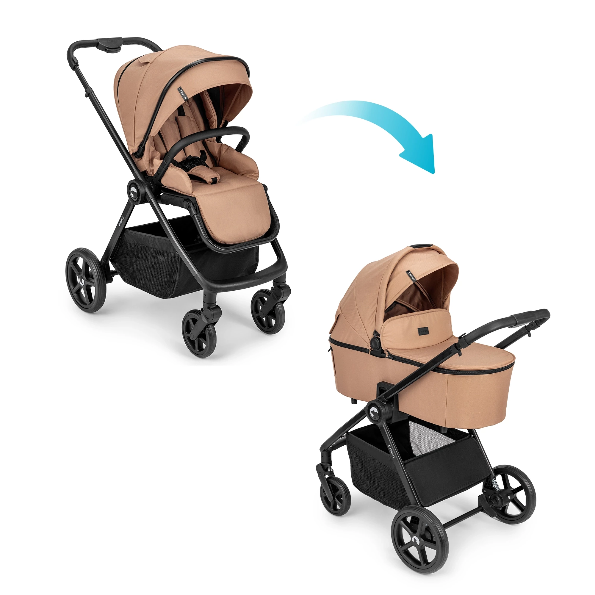 2Wózek wielofunkcyjny Älskar 2w1 spacerówka + gondola mokka