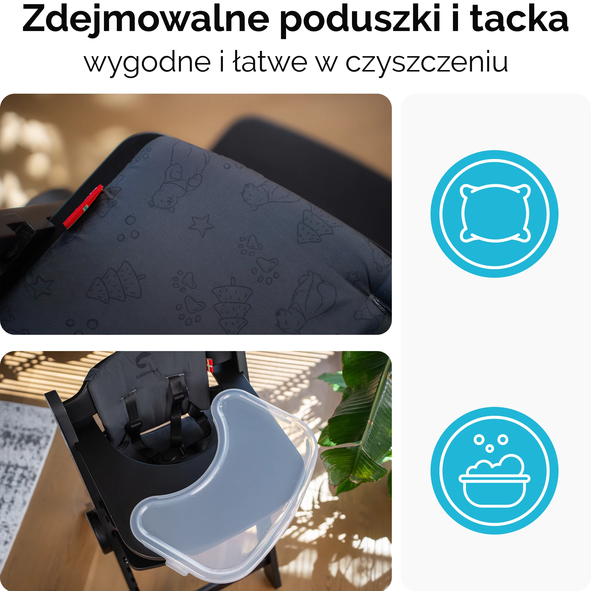 7Krzesełko do karmienia Drömmer Unique czarne