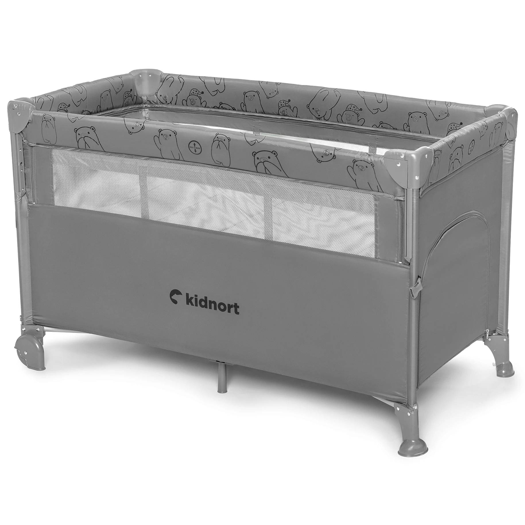 0Łóżeczko turystyczne Näste jasnoszare