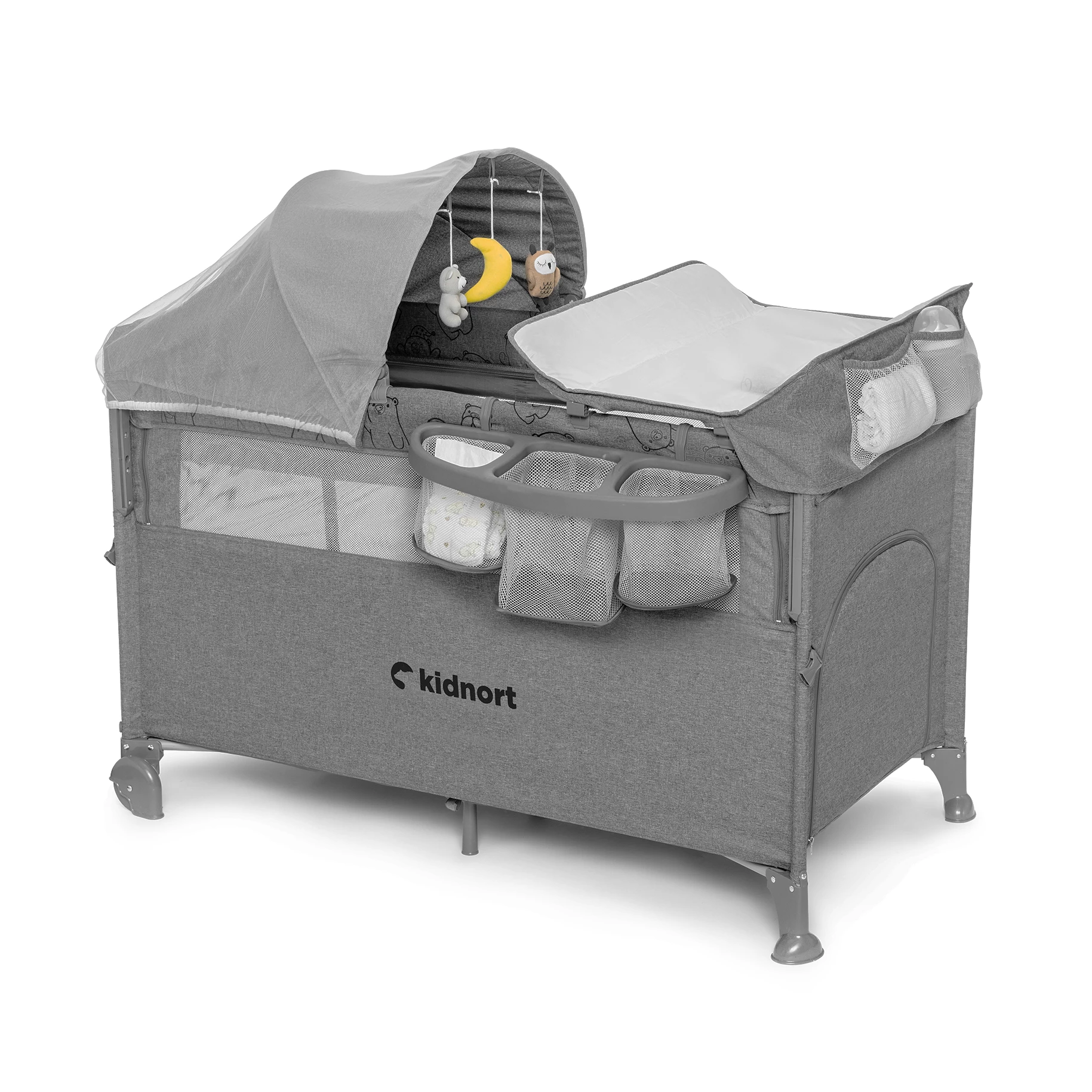 Łóżeczko turystyczne Stugan jasnoszare