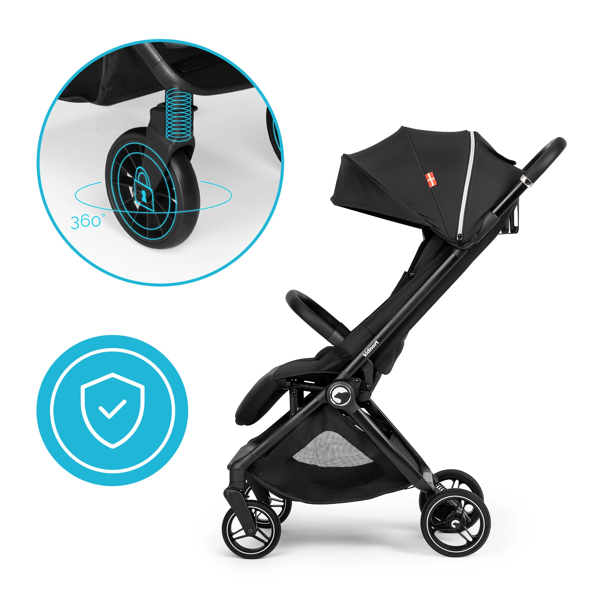 3Wózek spacerowy Sjøoter czarny