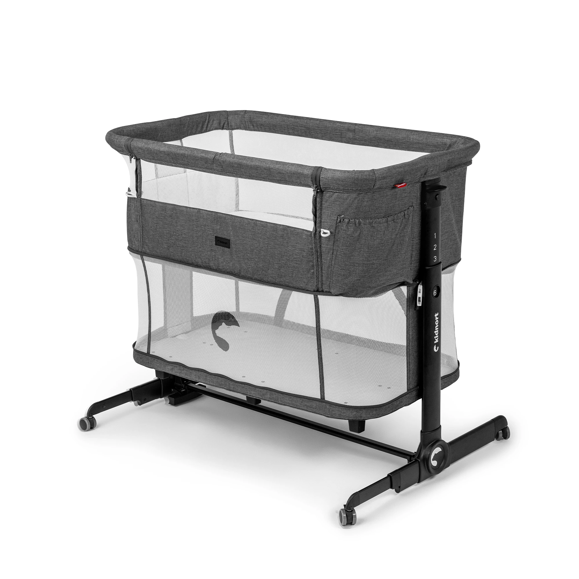 0Łóżeczko wielofunkcyjne, dostawne, 3w1 Snäckskal Unique Czarne