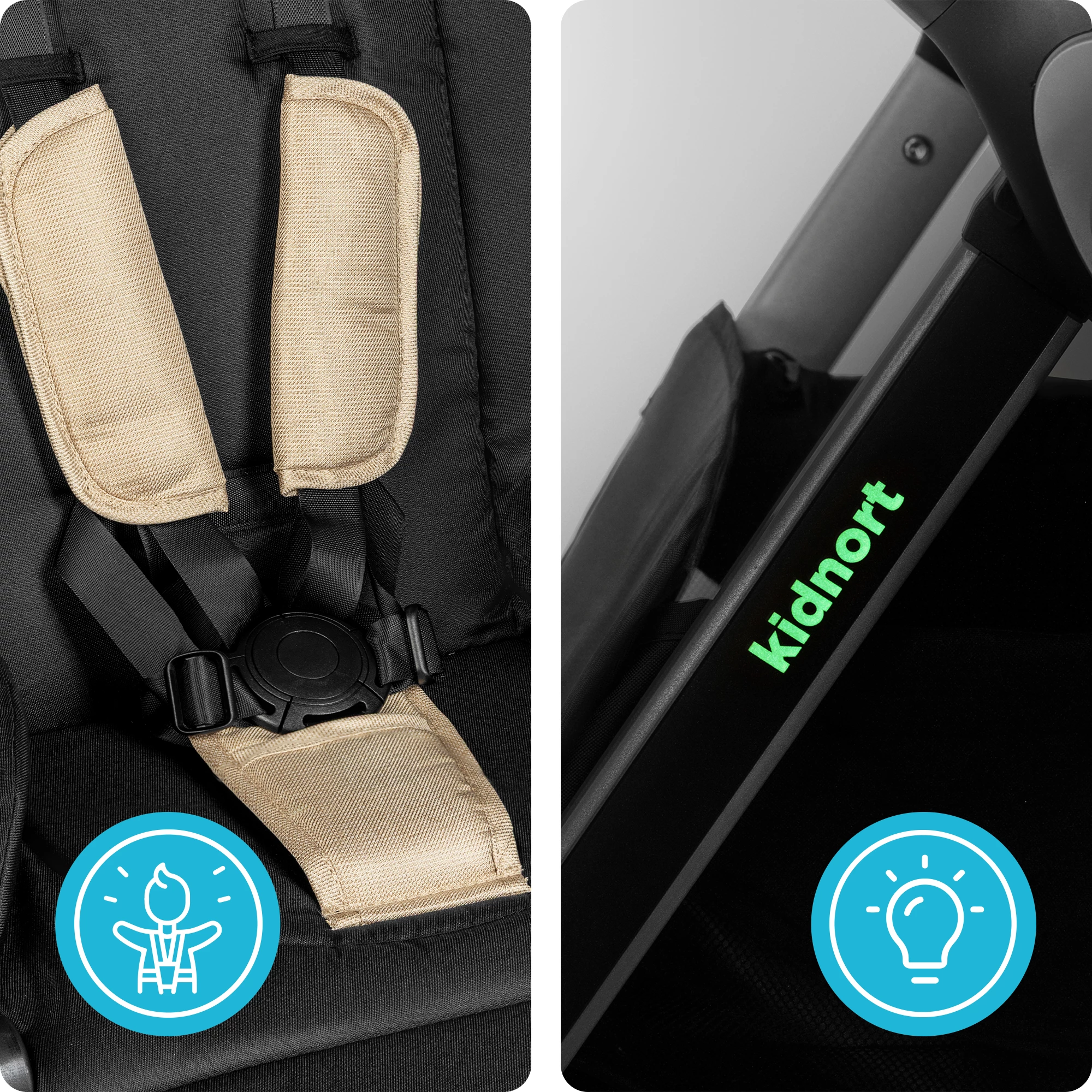 11Wózek wielofunkcyjny 2w1 Isbjörn x Sove Summer Sand