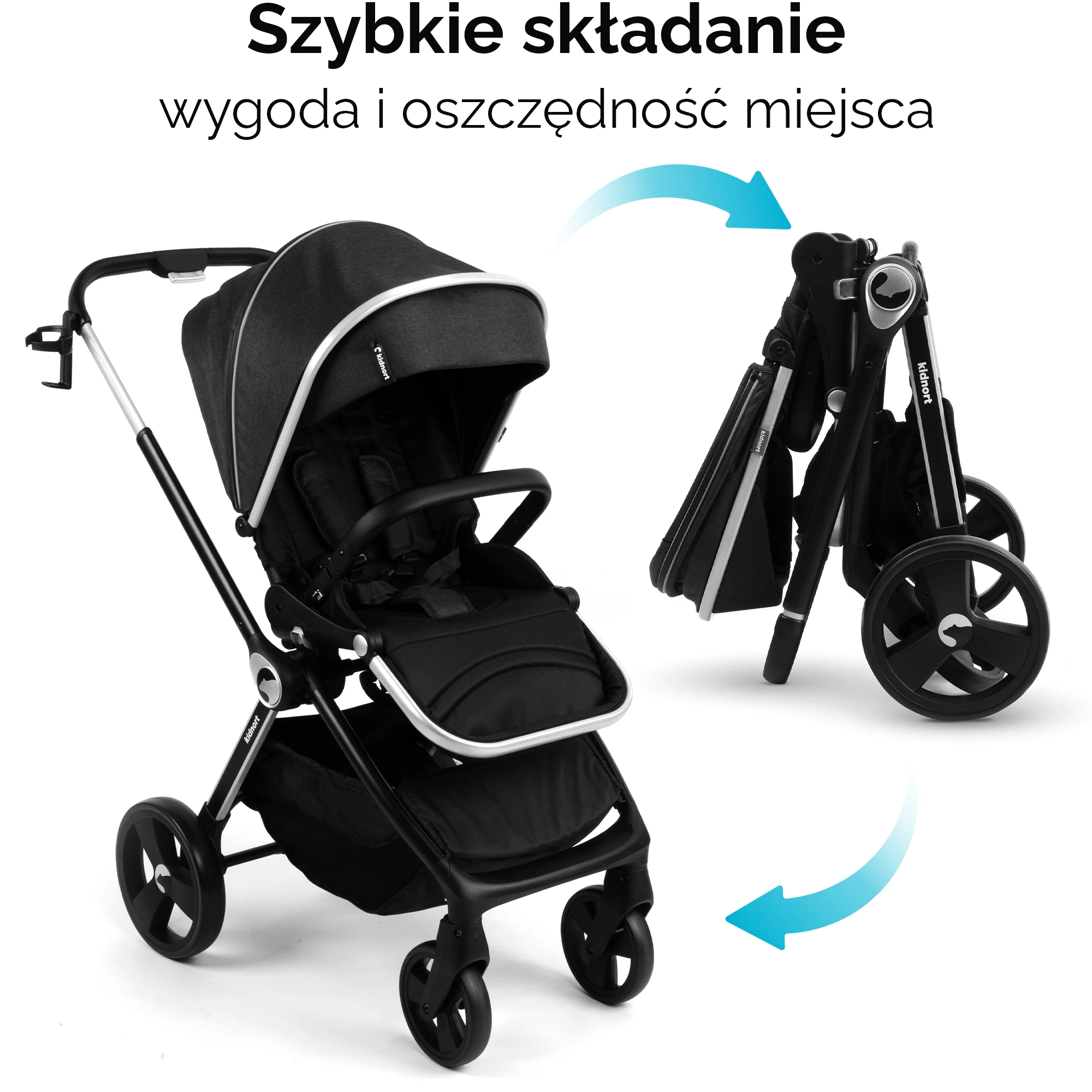 12Wózek spacerowy Isbjörn Czarny