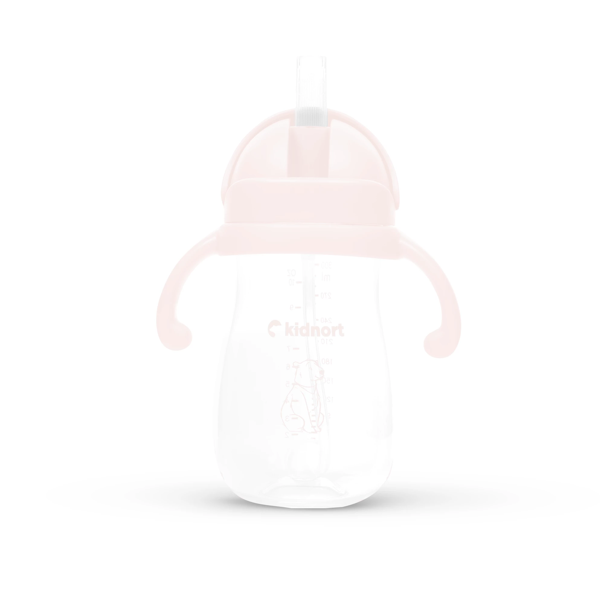2Bidon ze słomką 300ml Bringebaer różowa, od 6M+
