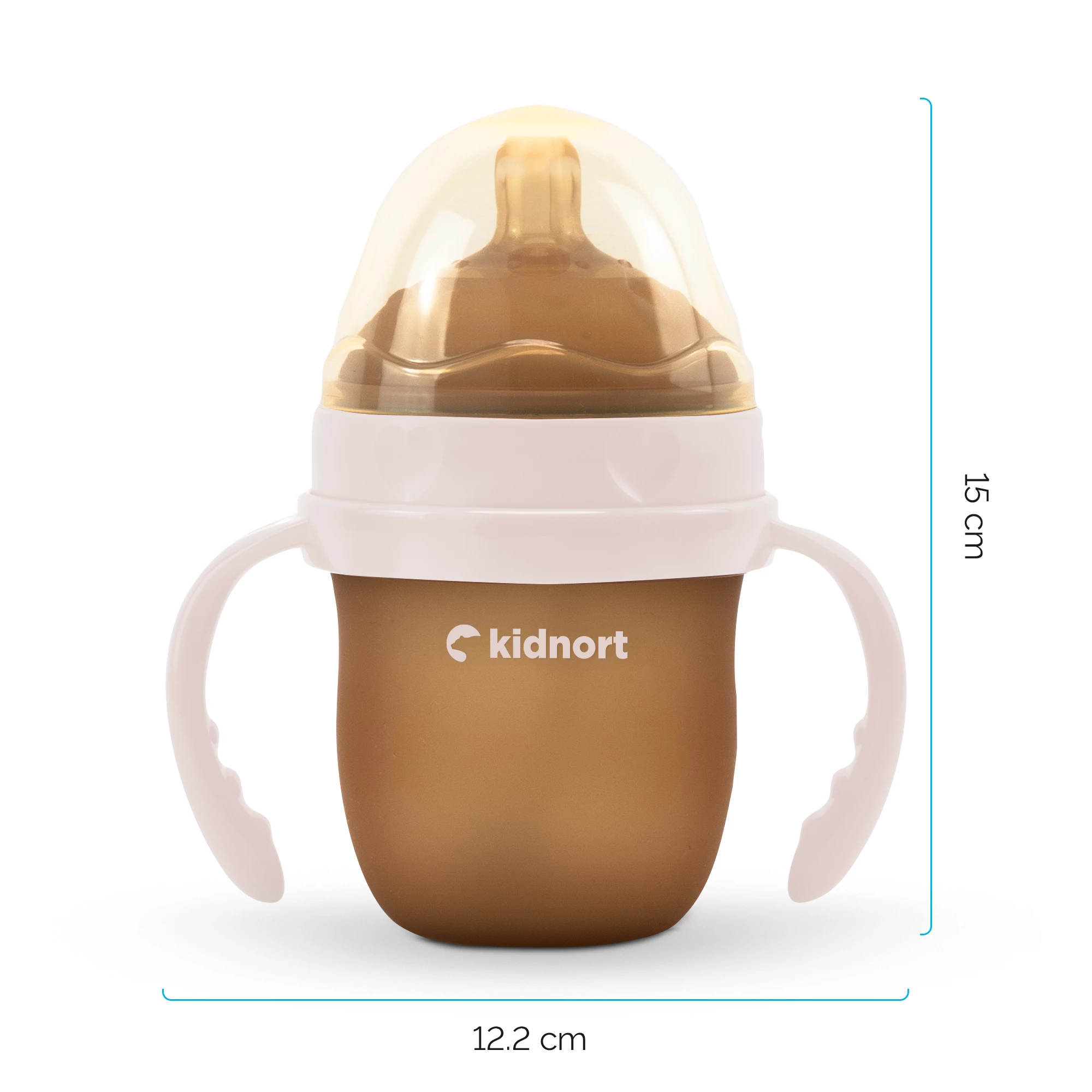 4Silikonowa butelka do karmienia Eple 150ml różowa, od 0 do 3M+