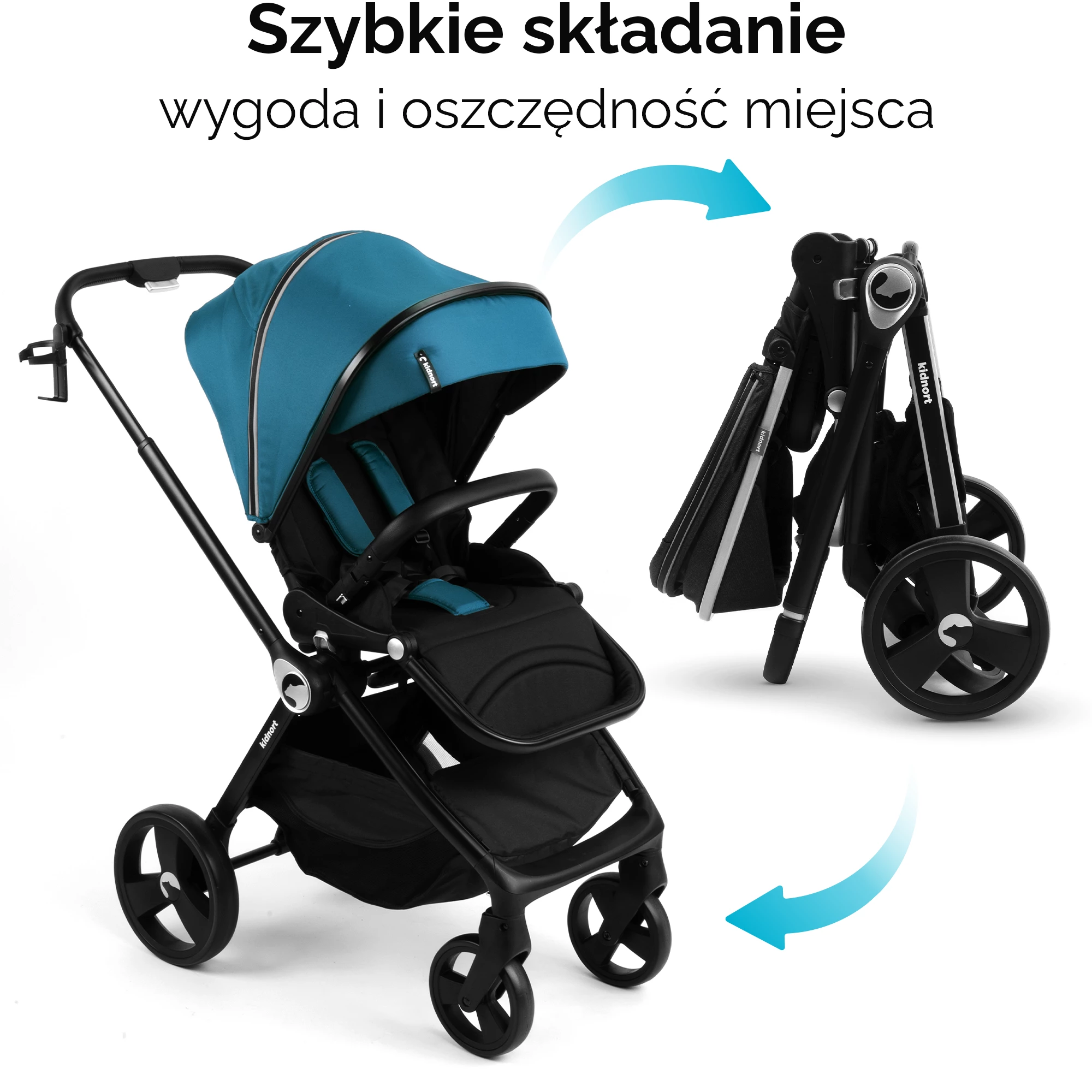 12Wózek spacerowy Isbjörn Niebieski