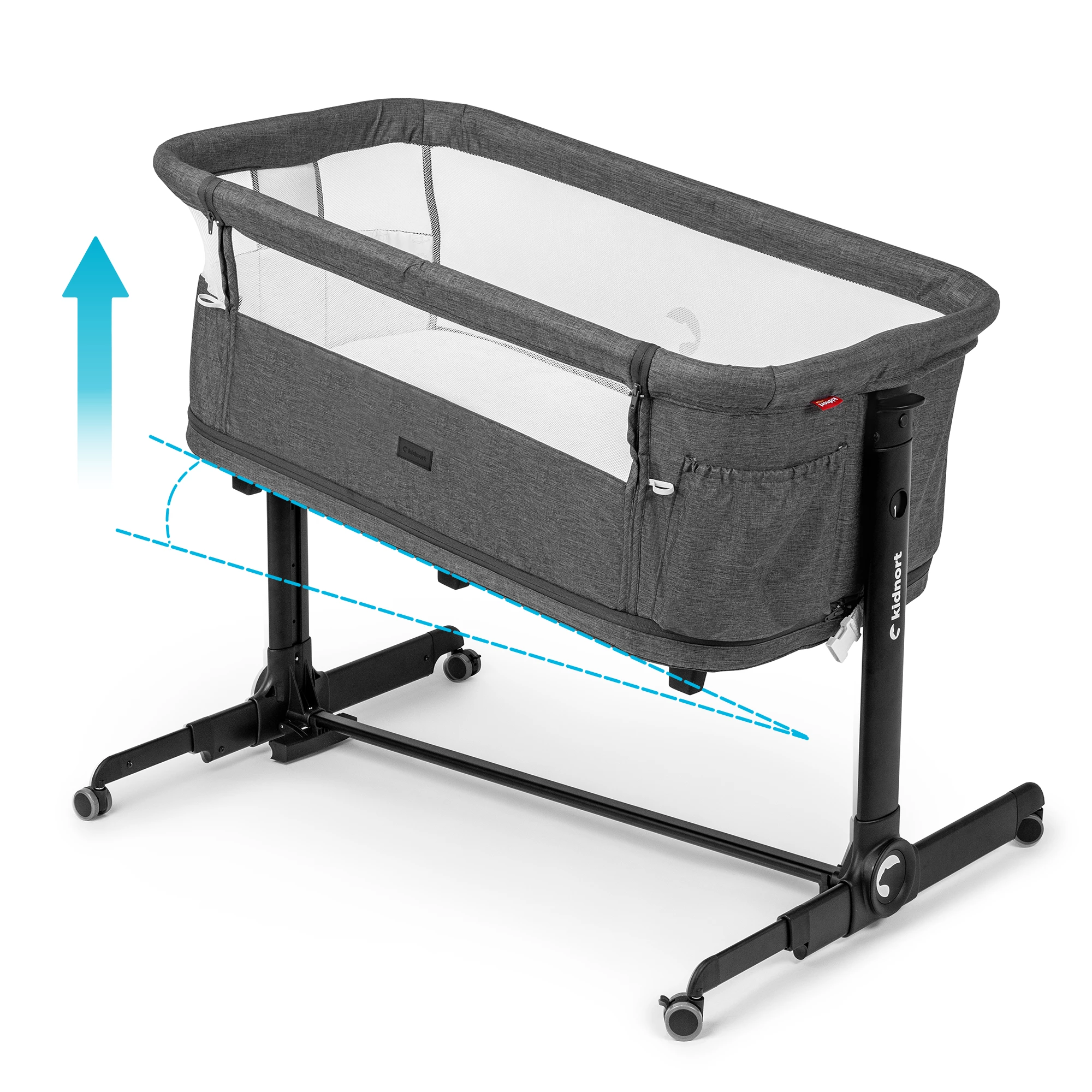 9Łóżeczko wielofunkcyjne, dostawne, 3w1 Snäckskal Unique Czarne