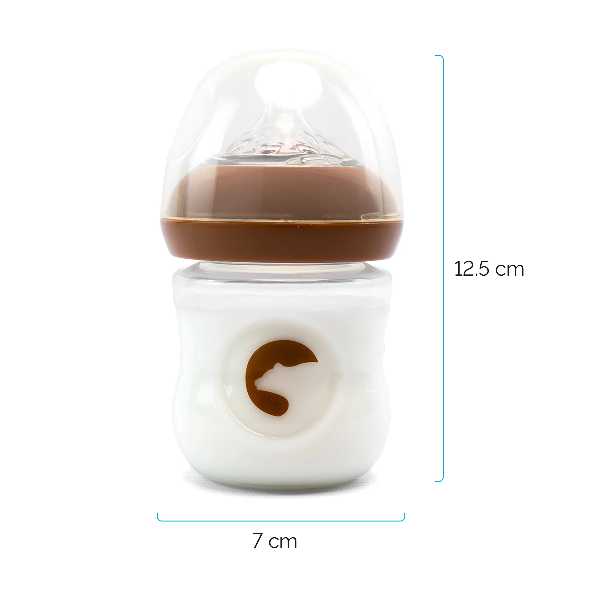 4Butelka do karmienia 125ml Blabaer brązowa, od 0 do 3M