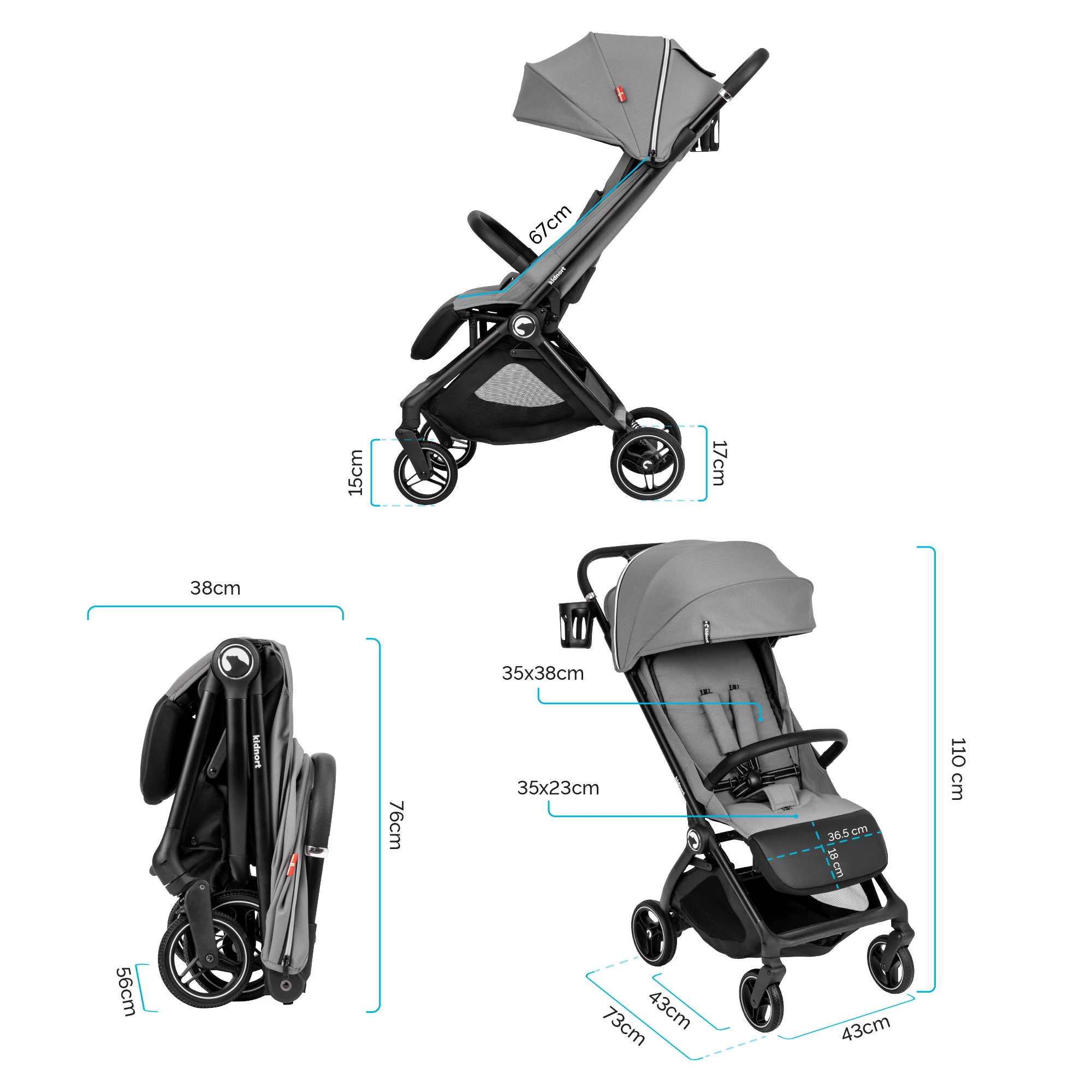 11Wózek spacerowy Sjøoter szary