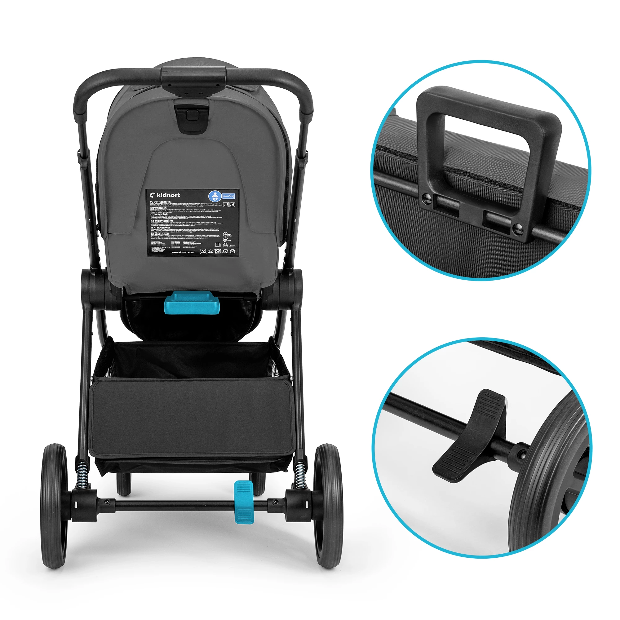 11Wózek wielofunkcyjny Älskar 2w1 spacerówka + gondola szara