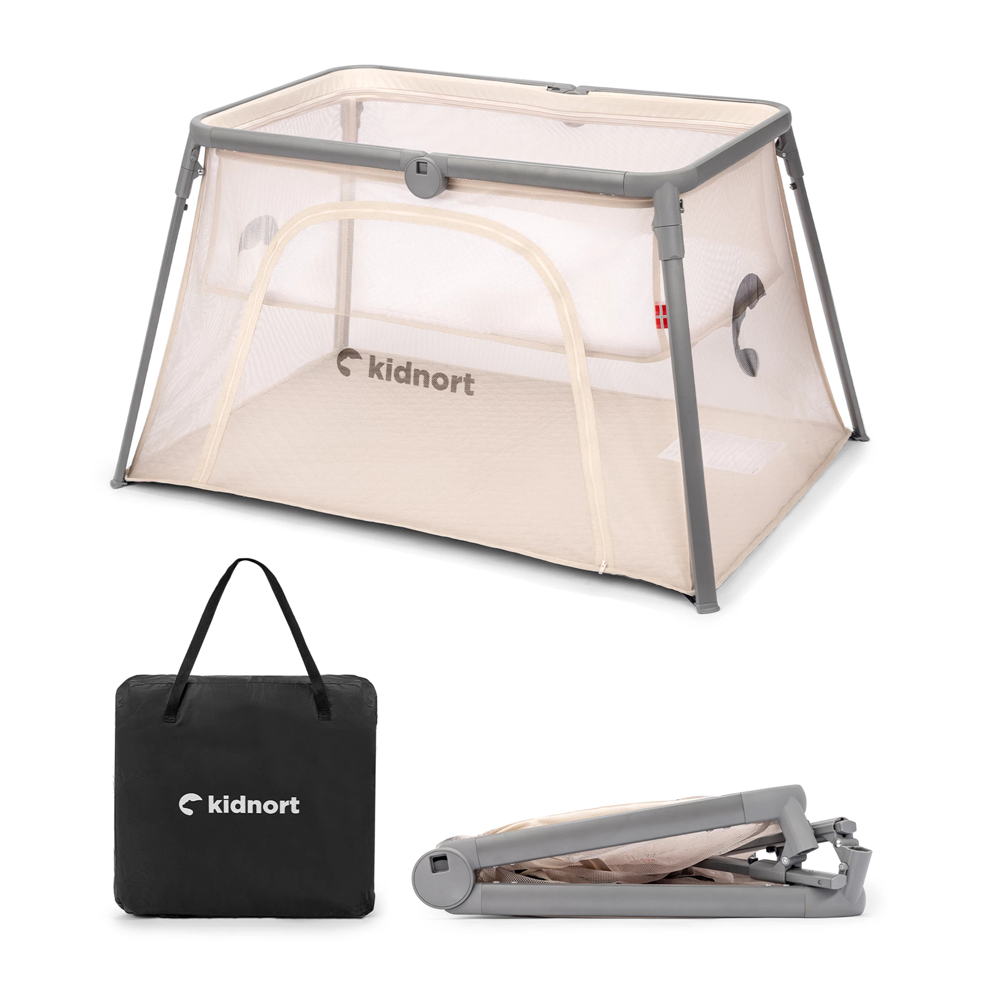 Łóżeczko turystyczne 2w1 Bleke Unique Beżowe