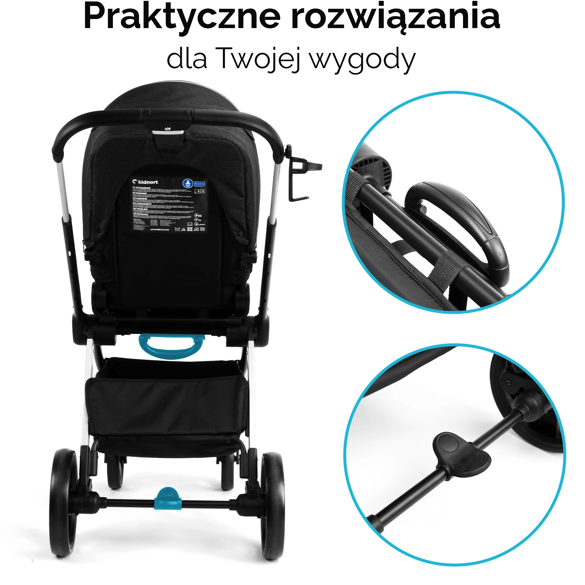 11Wózek spacerowy Isbjörn Czarny