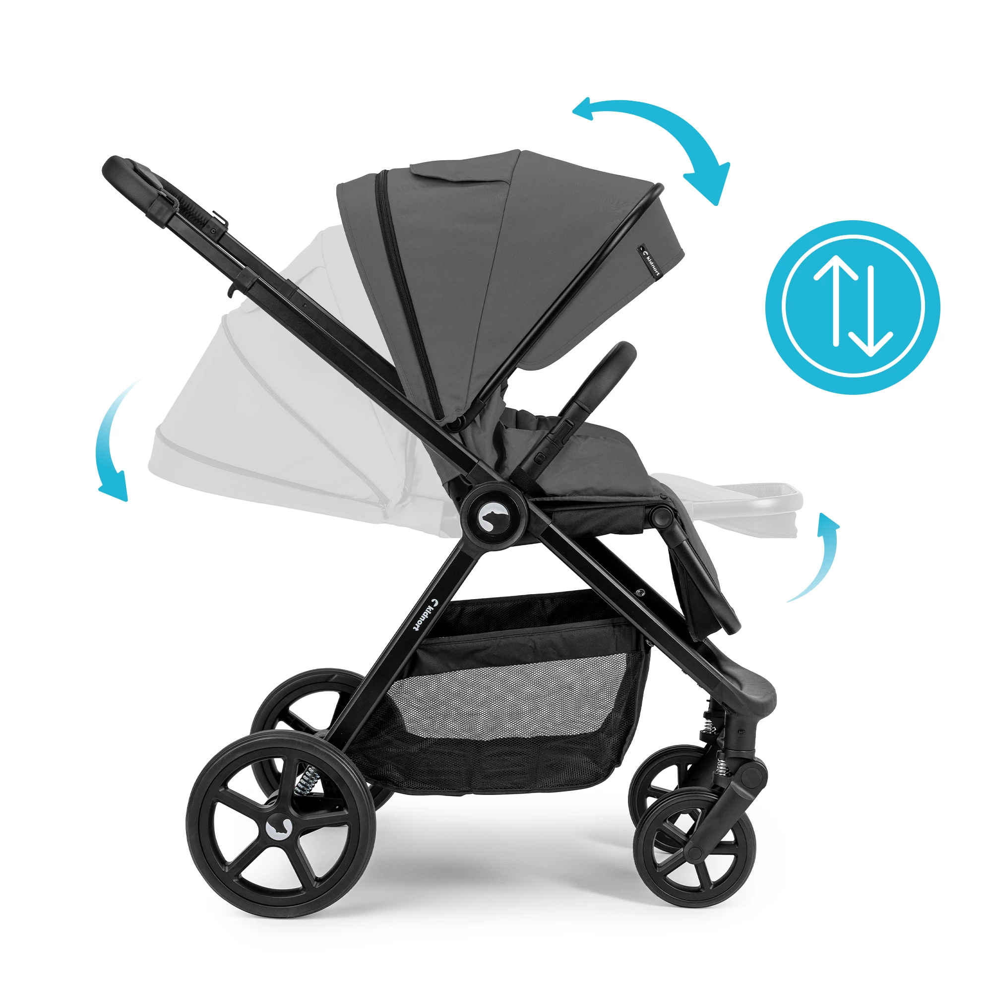 5Wózek wielofunkcyjny Älskar 2w1 spacerówka + gondola szara