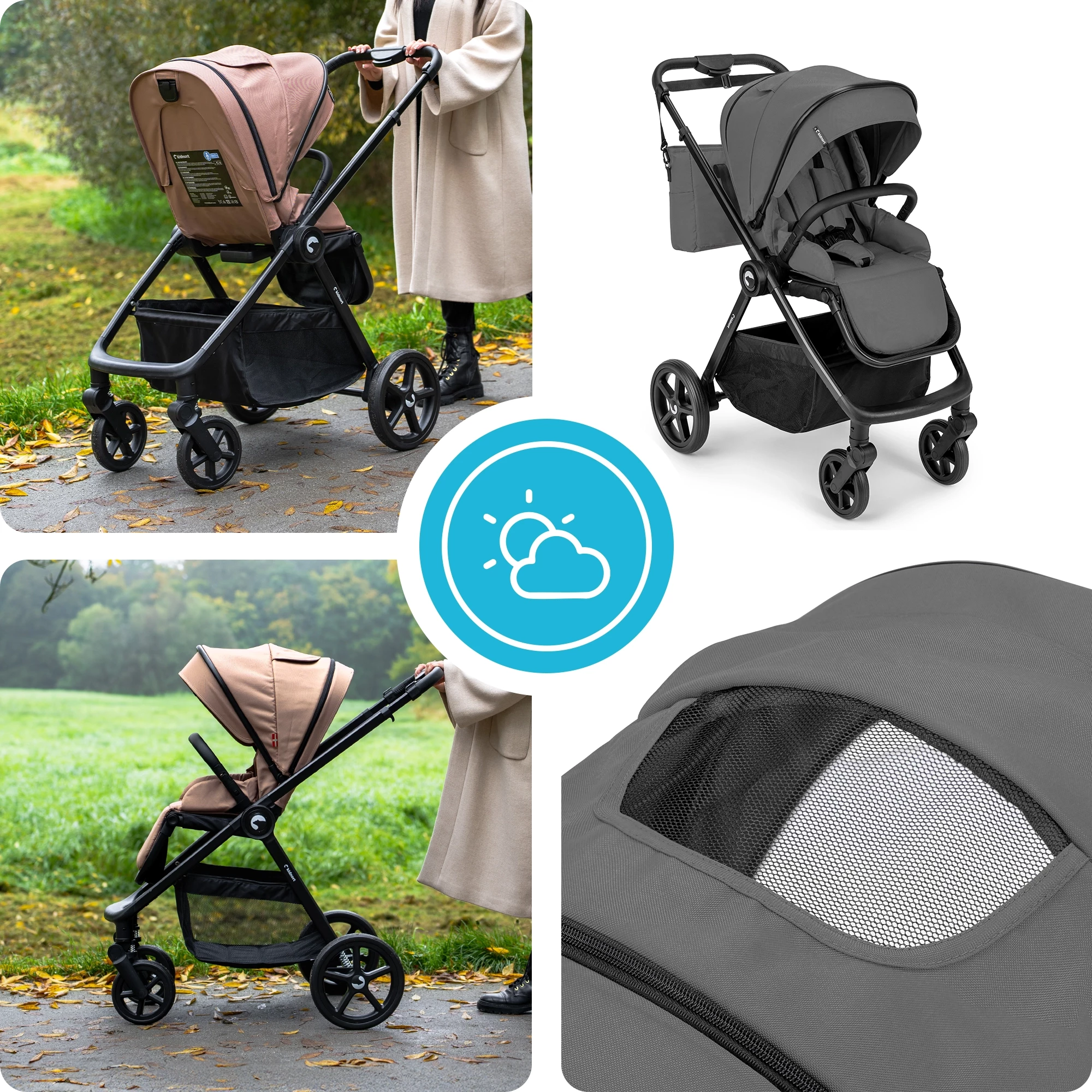 9Wózek spacerowy Älskar Szary