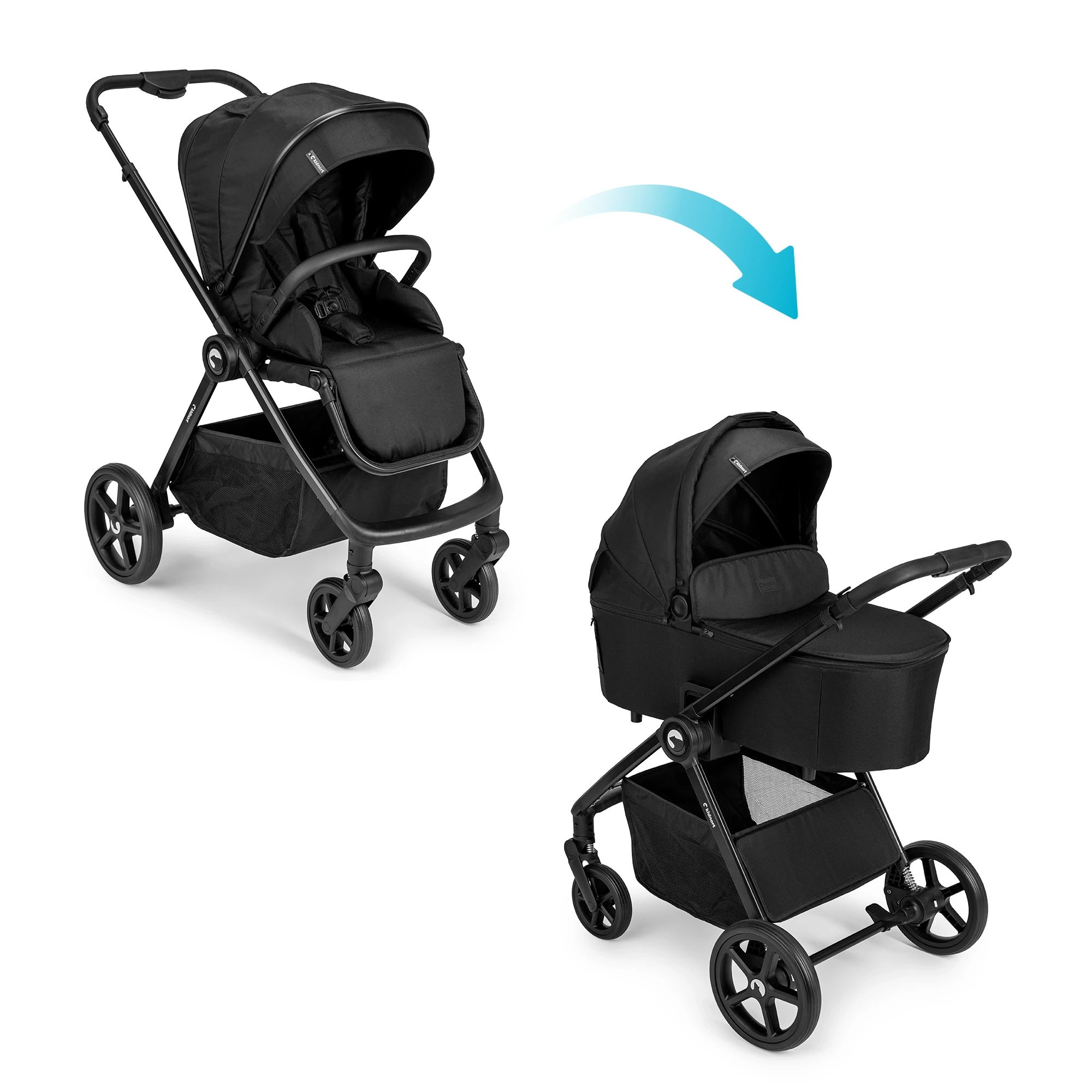 2Wielofunkcyjny wózek Älskar 2w1 spacerówka + gondola czarny