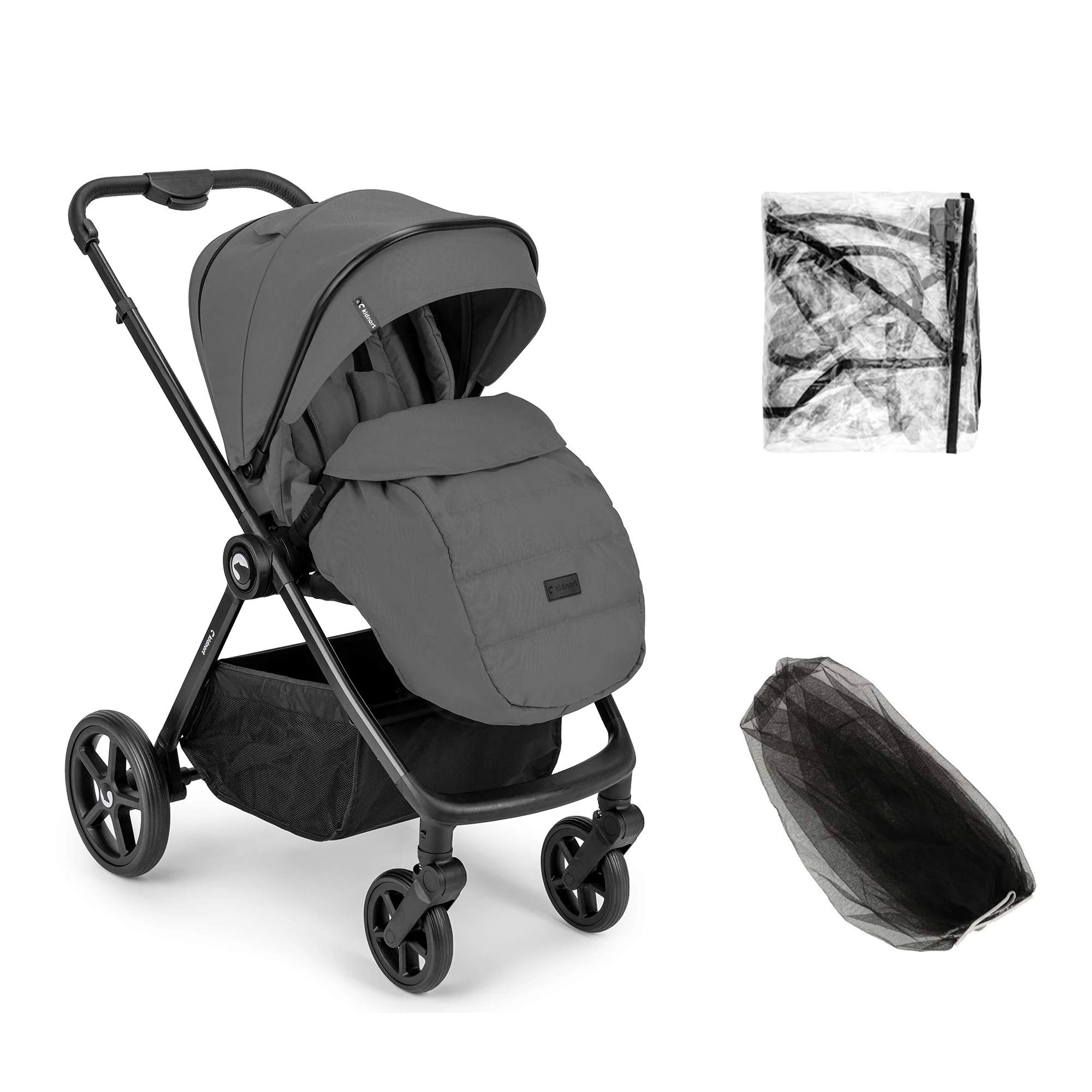 14Wózek wielofunkcyjny Älskar 2w1 spacerówka + gondola szara