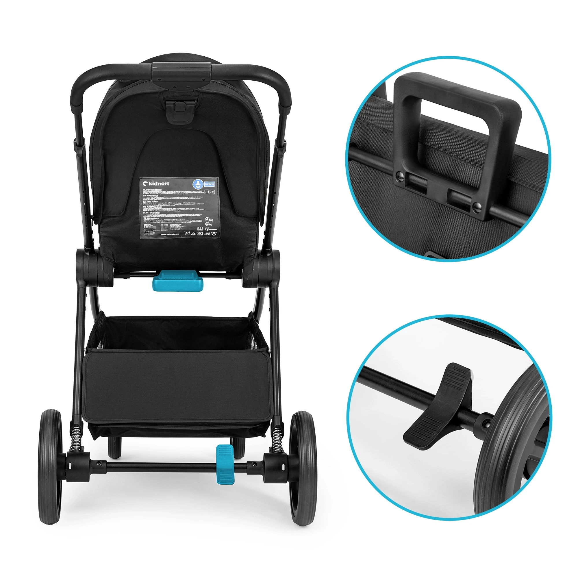 11Wielofunkcyjny wózek Älskar 2w1 spacerówka + gondola czarny