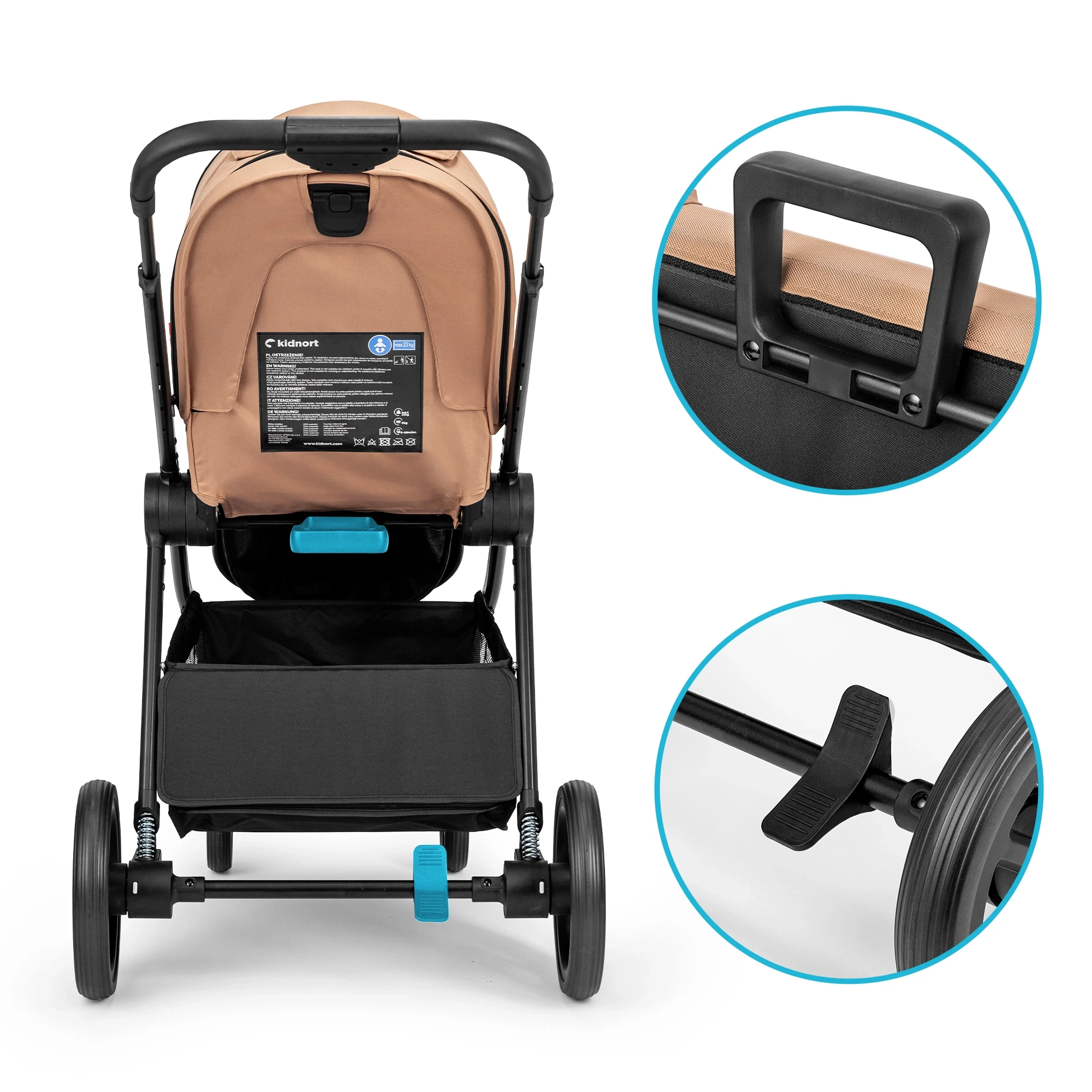 11Wózek wielofunkcyjny Älskar 2w1 spacerówka + gondola mokka