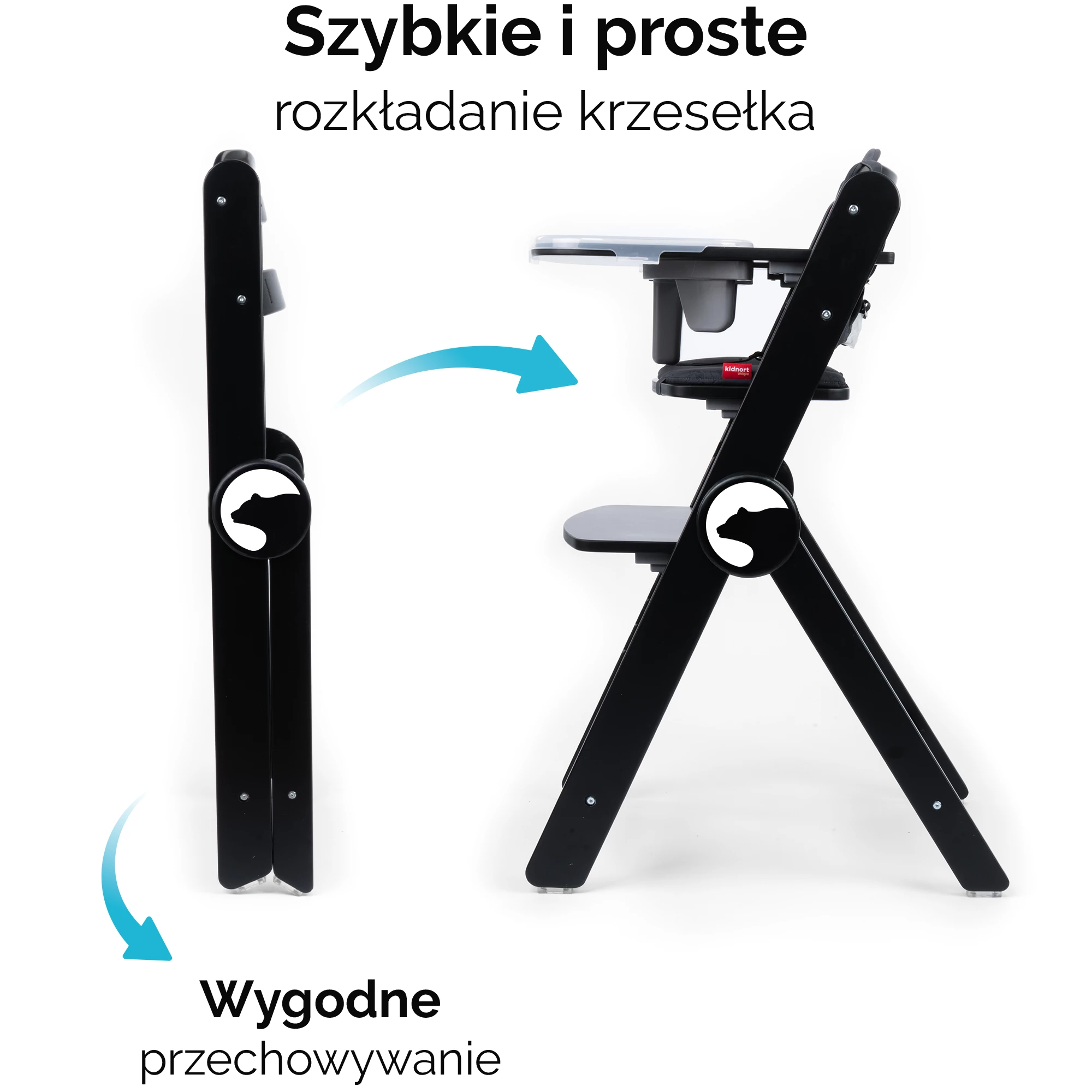 2Krzesełko do karmienia Drömmer Unique czarne