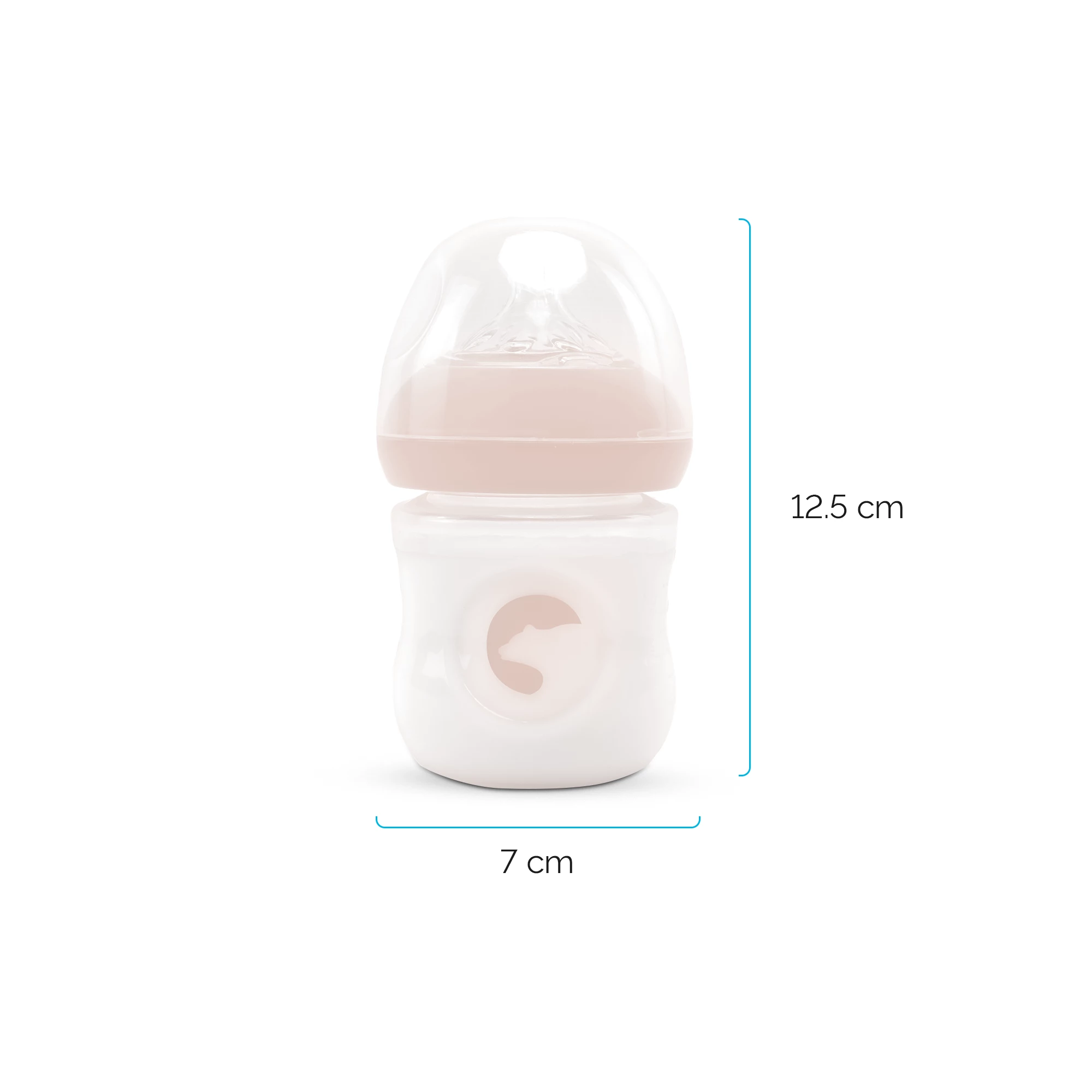 3Butelka do karmienia 125ml Blabaer różowa, od 0 do 3M