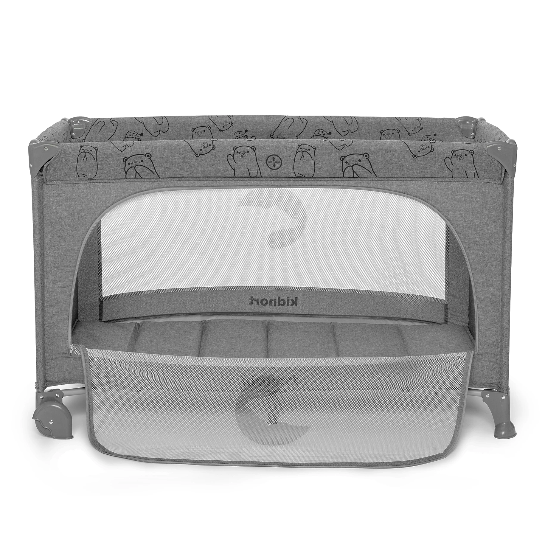 2Łóżeczko turystyczne Ihålig jasnoszare