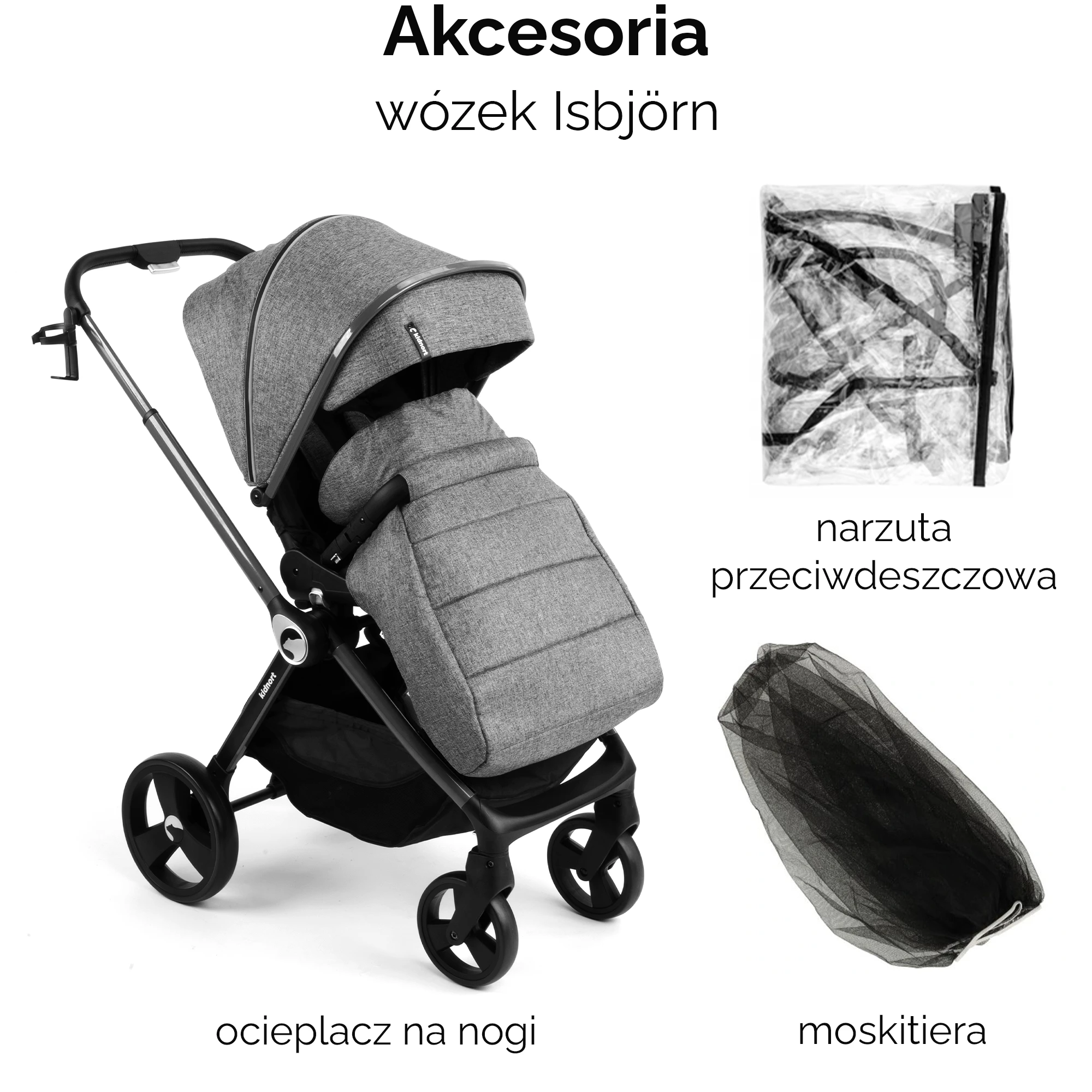 14Wózek wielofunkcyjny 2w1 Isbjörn x Sove Szary