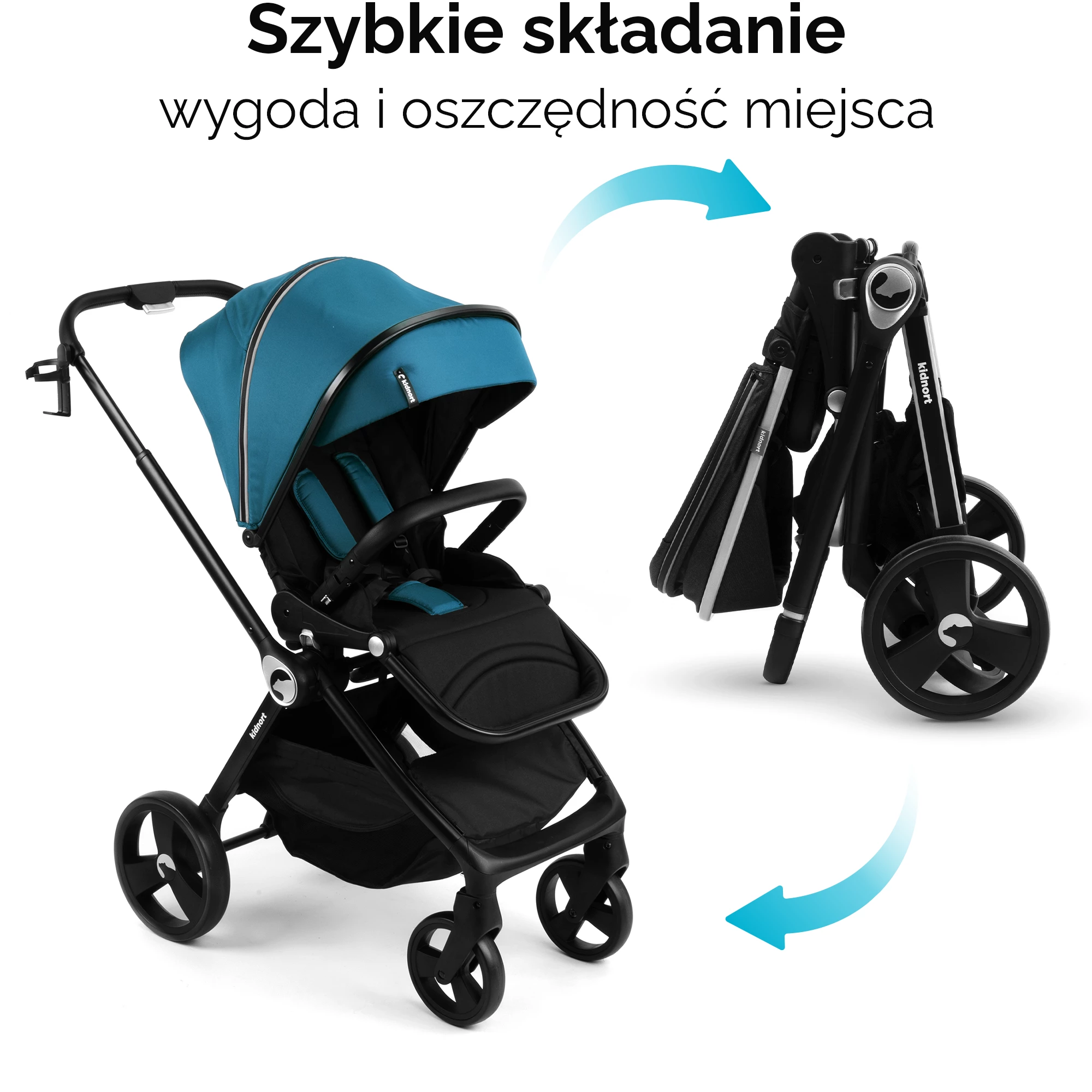 12Wózek wielofunkcyjny 2w1 Isbjörn x Sove Niebieski
