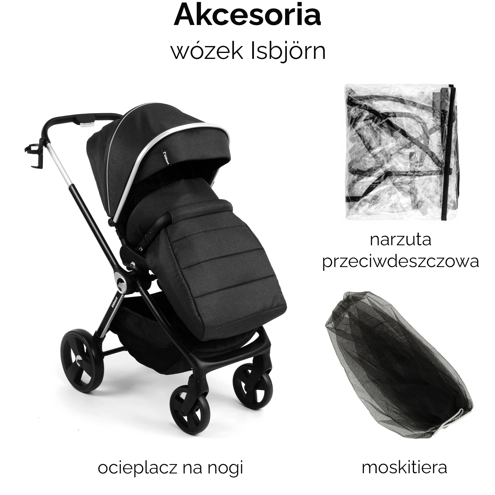 13Wózek spacerowy Isbjörn Czarny