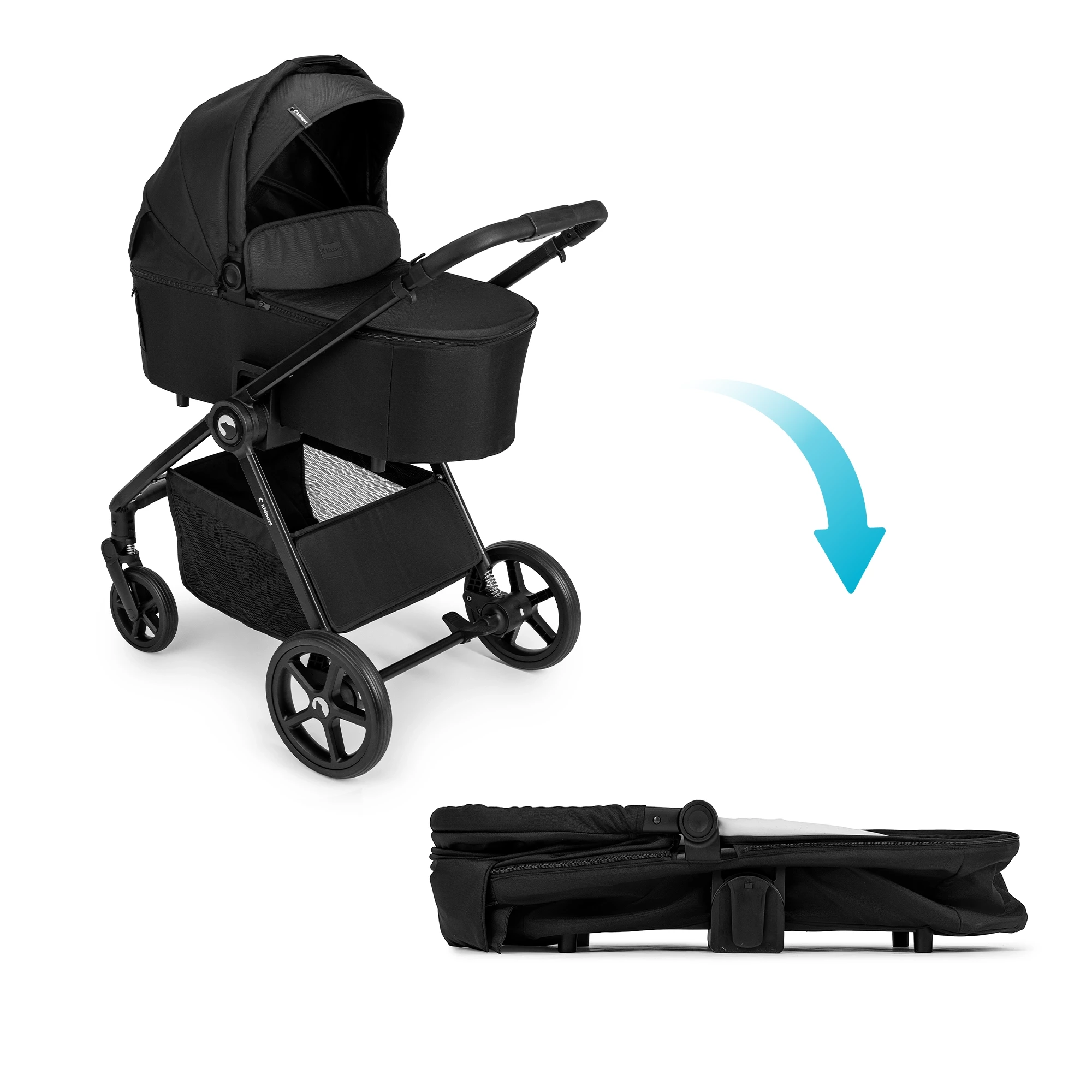 3Wózek wielofunkcyjny 4w1 Älskar Czarny