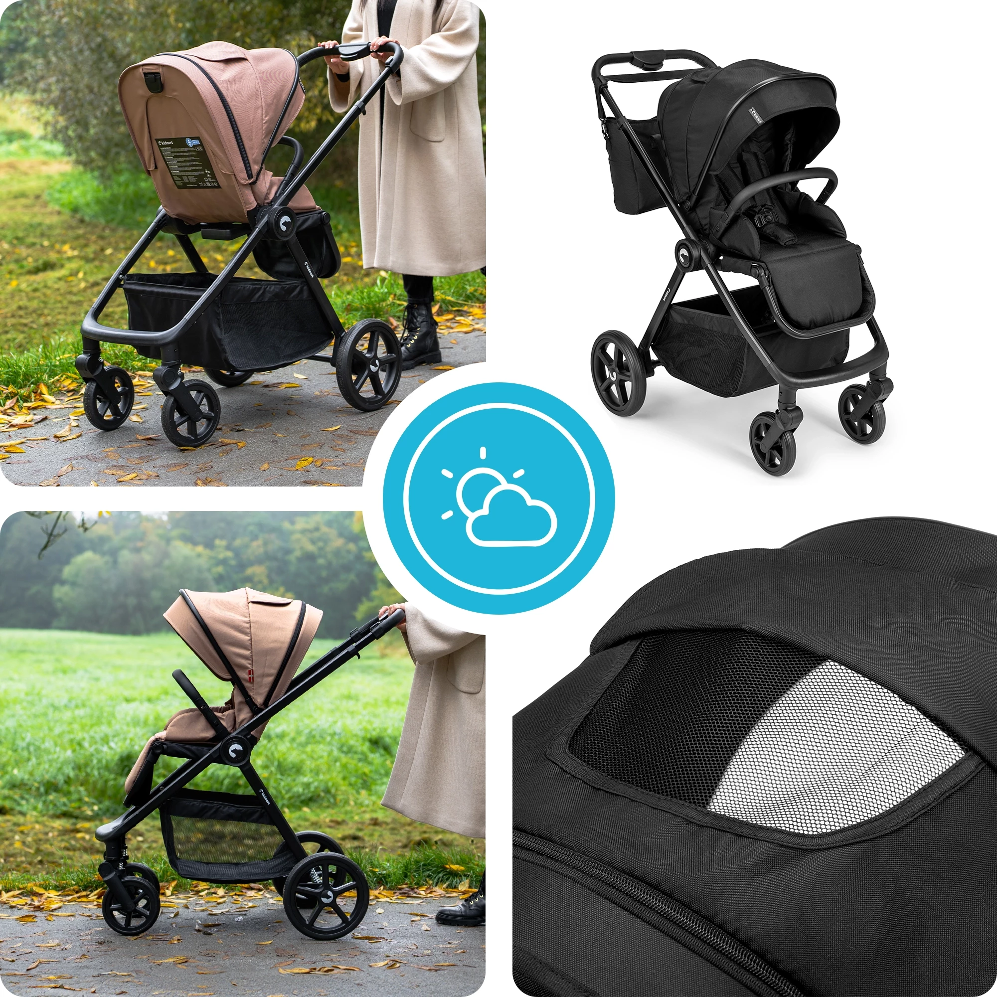 10Wielofunkcyjny wózek Älskar 2w1 spacerówka + gondola czarny