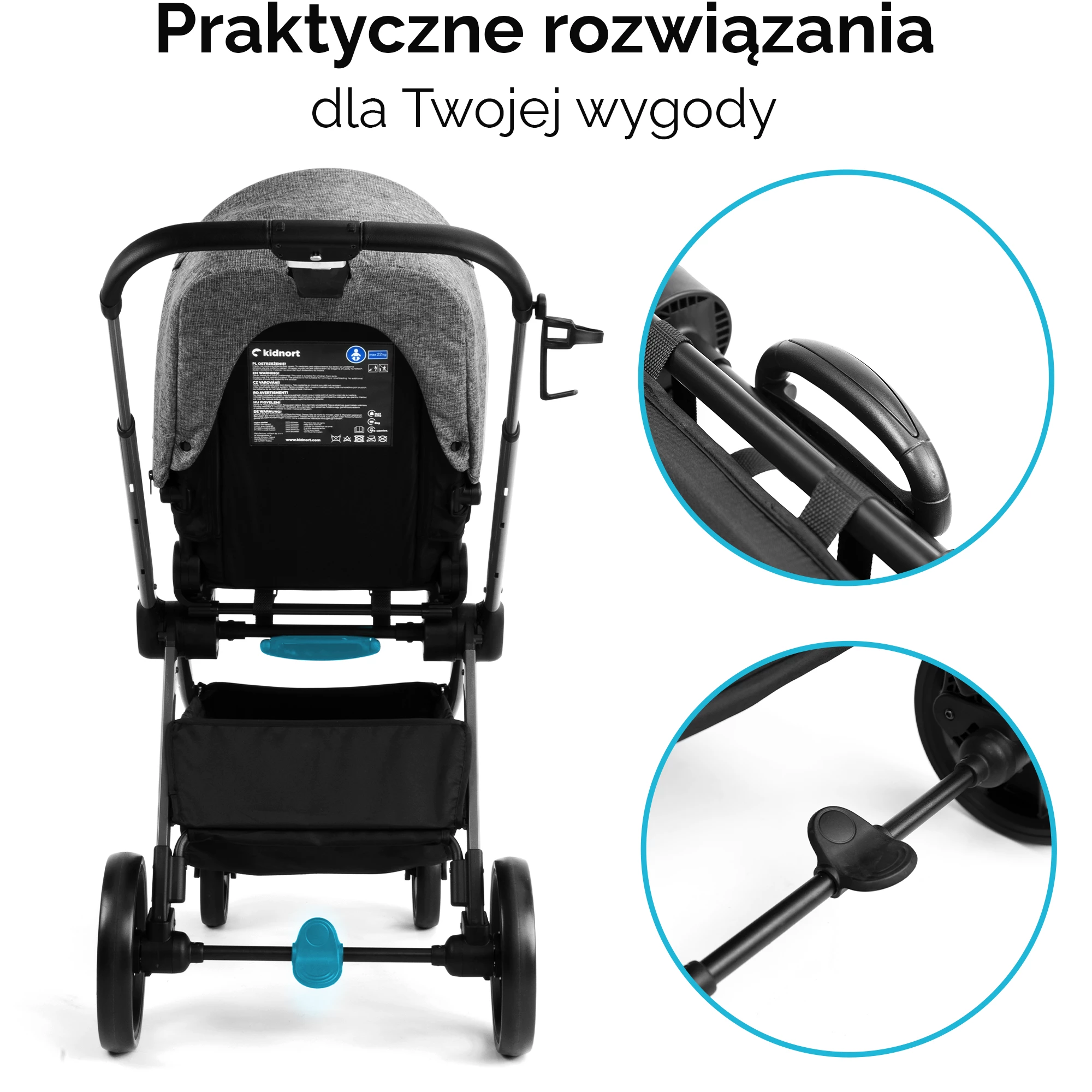 11Wózek wielofunkcyjny 2w1 Isbjörn x Sove Szary