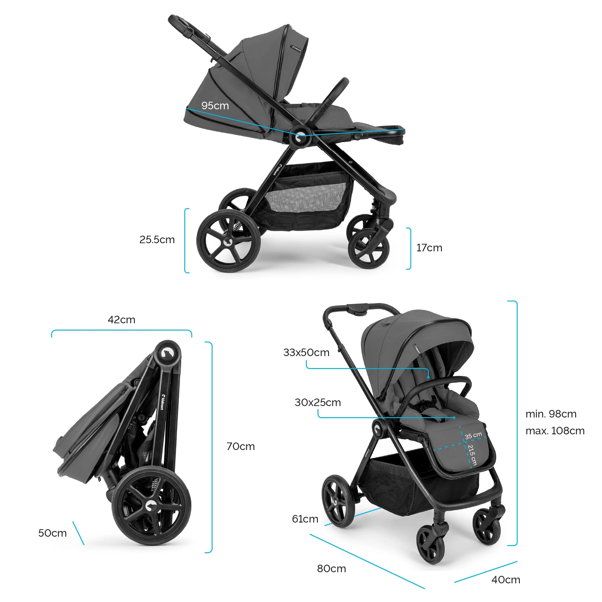 13Wózek spacerowy Älskar Szary