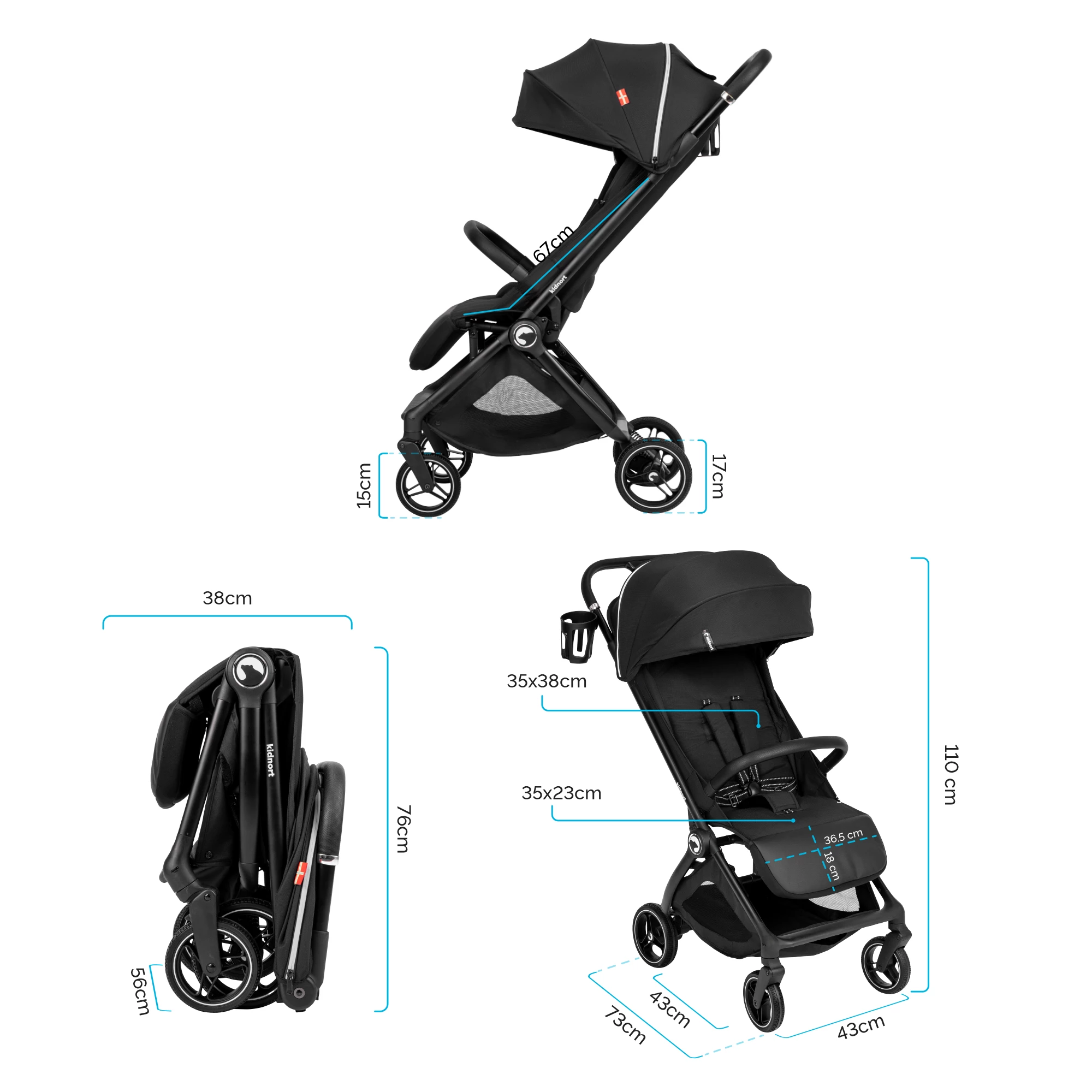 11Wózek spacerowy Sjøoter czarny