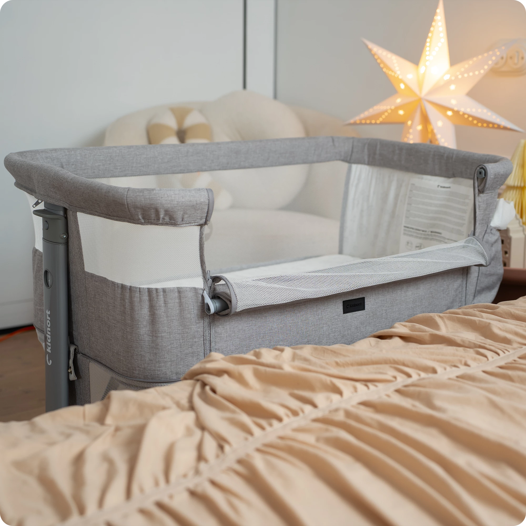 1Łóżeczko wielofunkcyjne, dostawne, 3w1 Snäckskal Unique Czarne