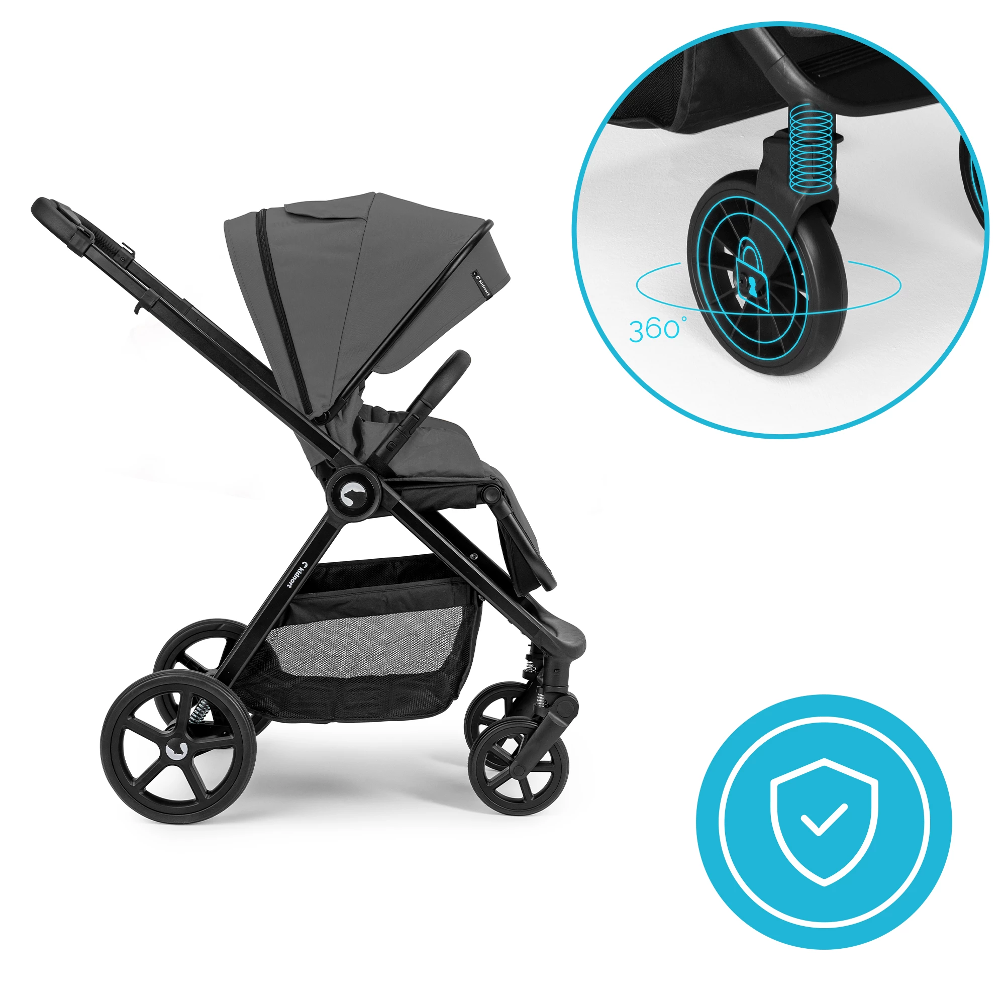 4Wózek wielofunkcyjny Älskar 2w1 spacerówka + gondola szara