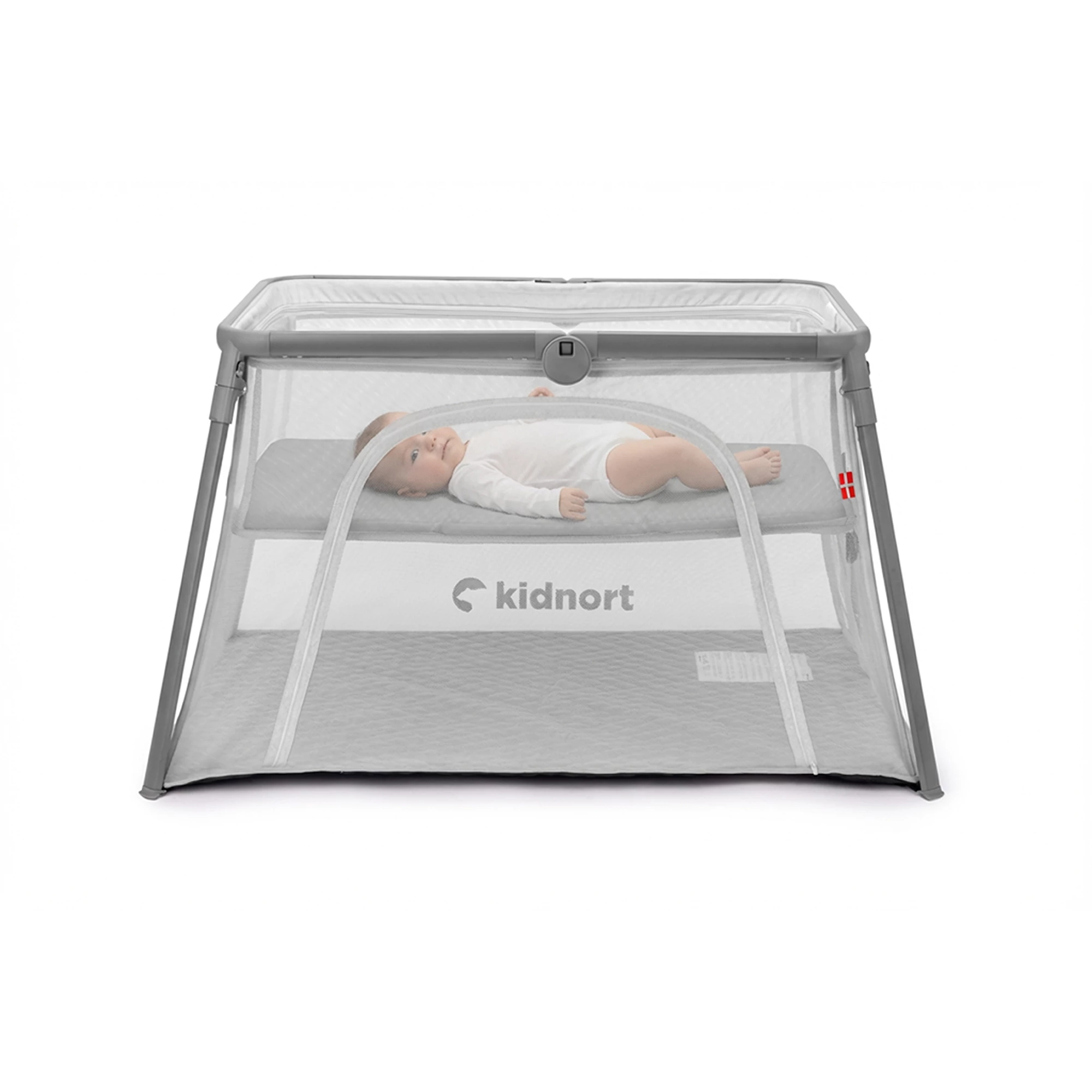 3Łóżeczko turystyczne 2w1 Bleke Unique Szare