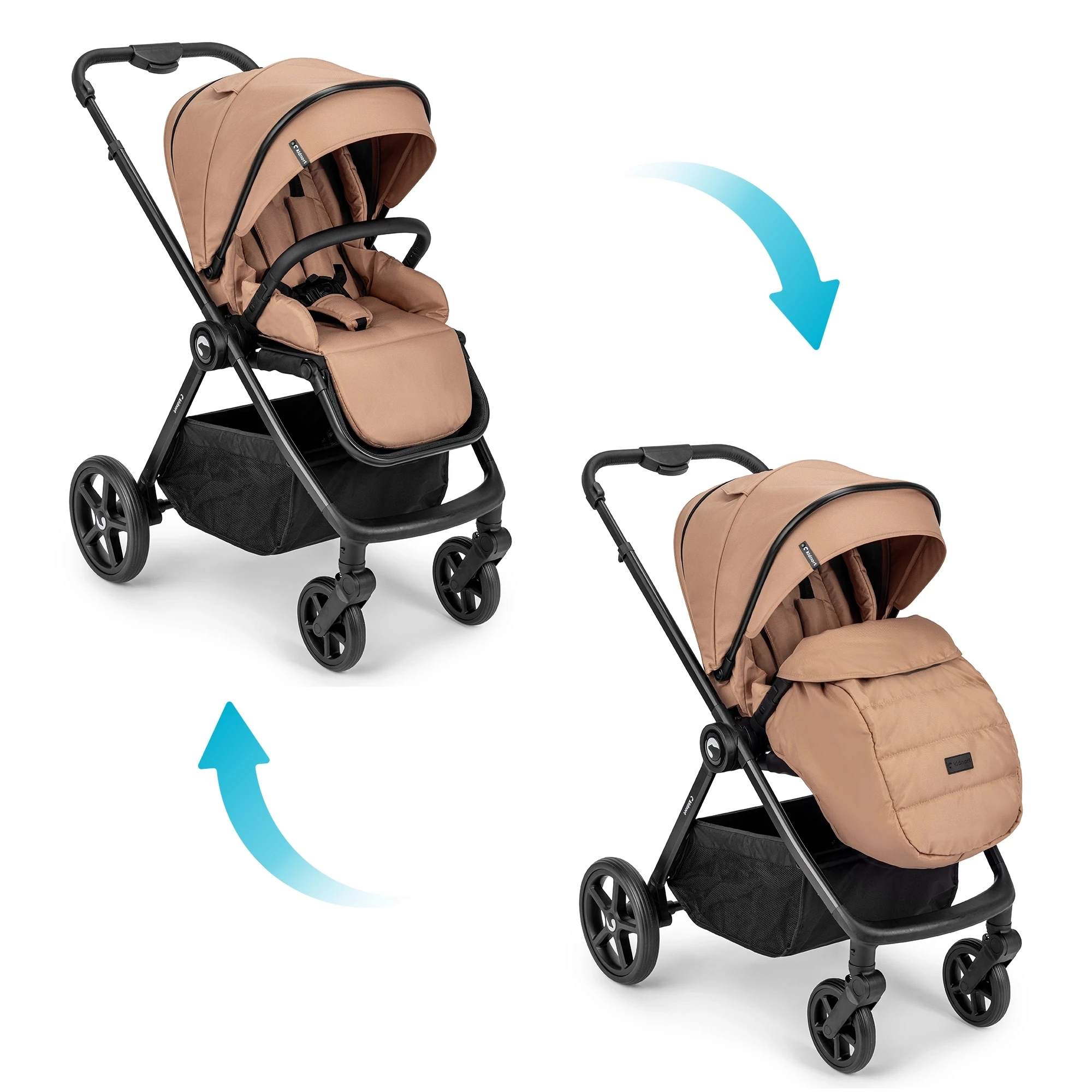 2Wózek wielofunkcyjny 4w1 Älskar Mokka