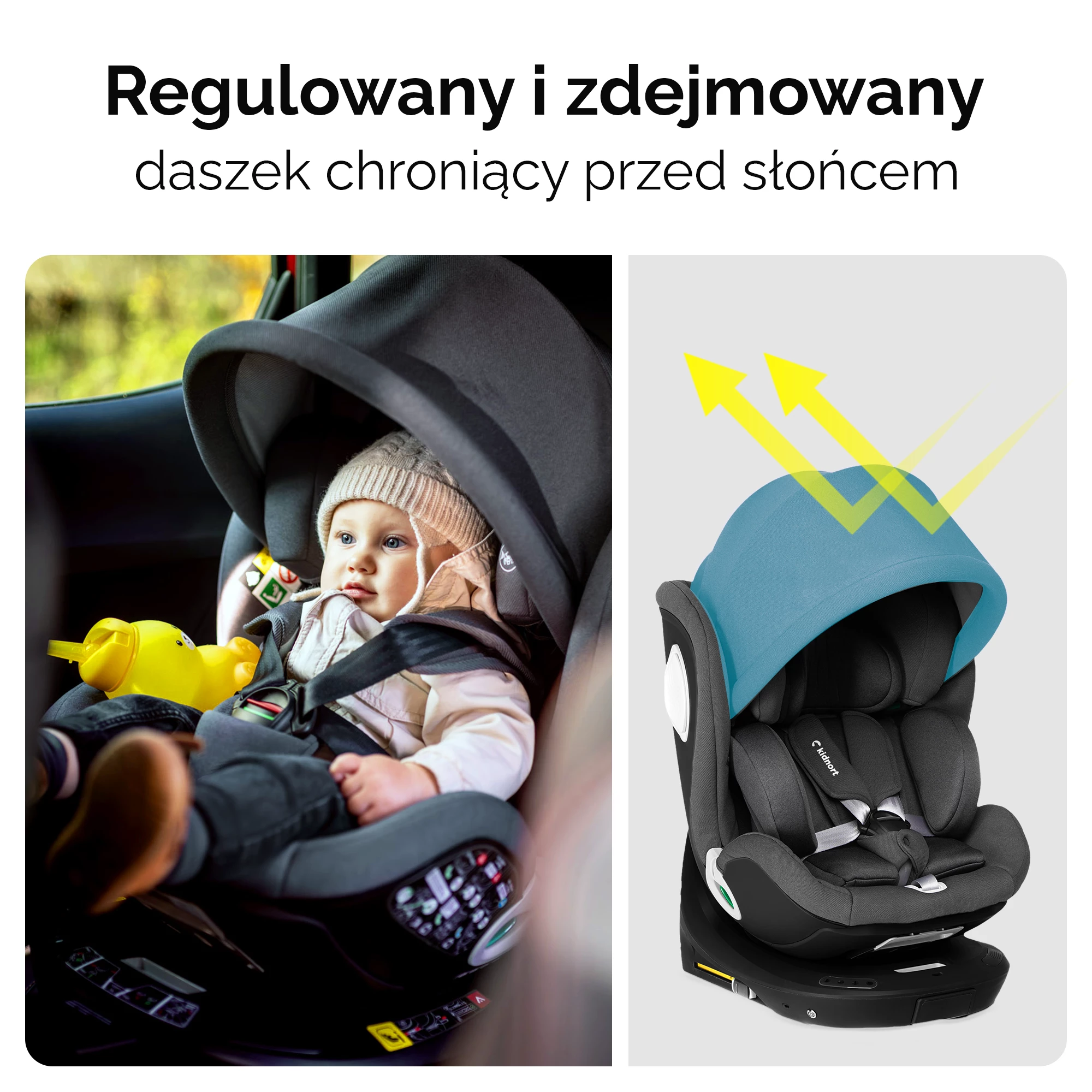 9Fotelik samochodowy Örn 40-150 cm i-Size Ciemny szary melanż