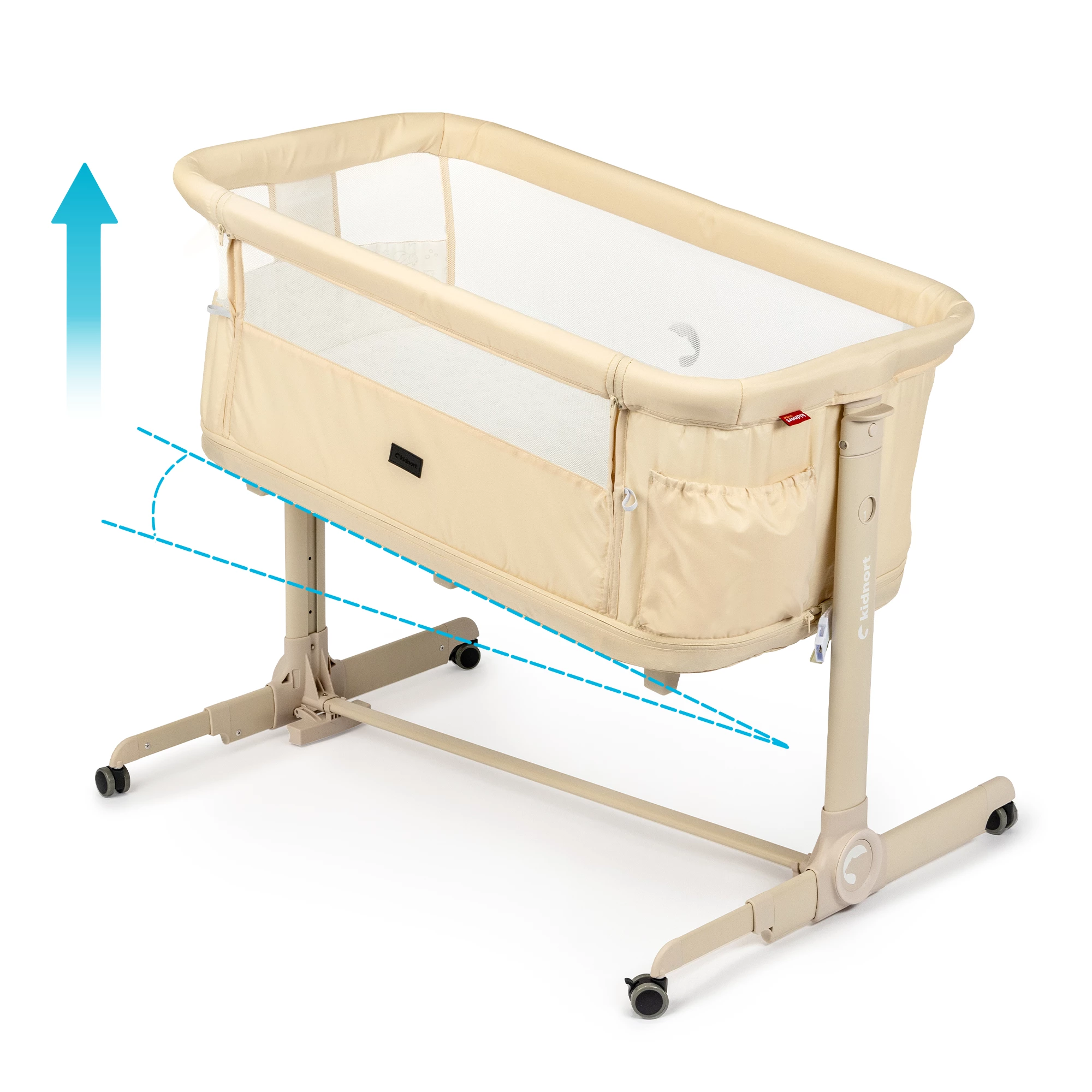 9Łóżeczko wielofunkcyjne, dostawne, 3w1 Snäckskal Unique Beżowe