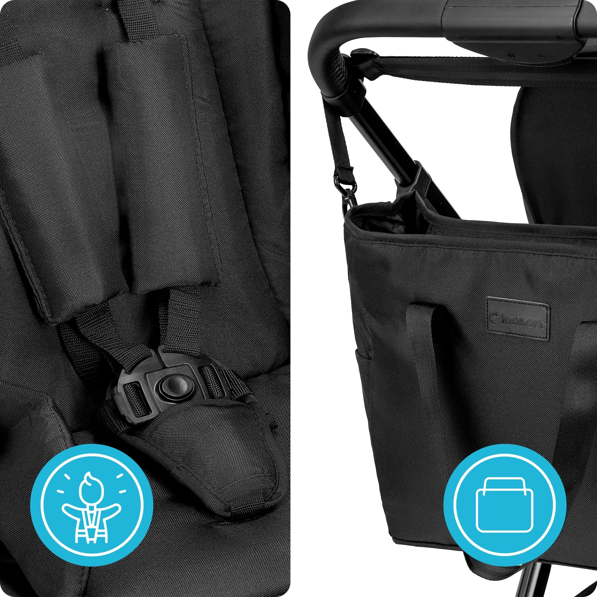 12Wózek wielofunkcyjny 4w1 Älskar Czarny