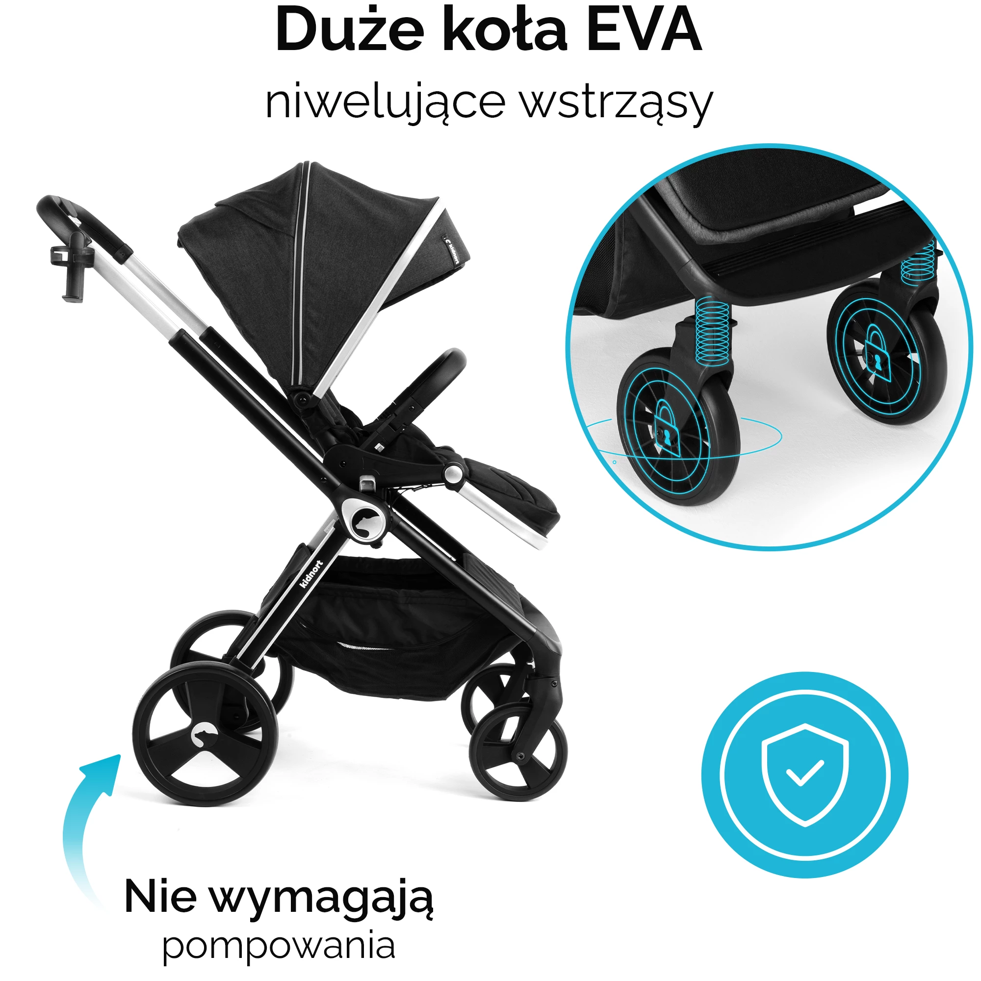 5Wózek spacerowy Isbjörn Czarny