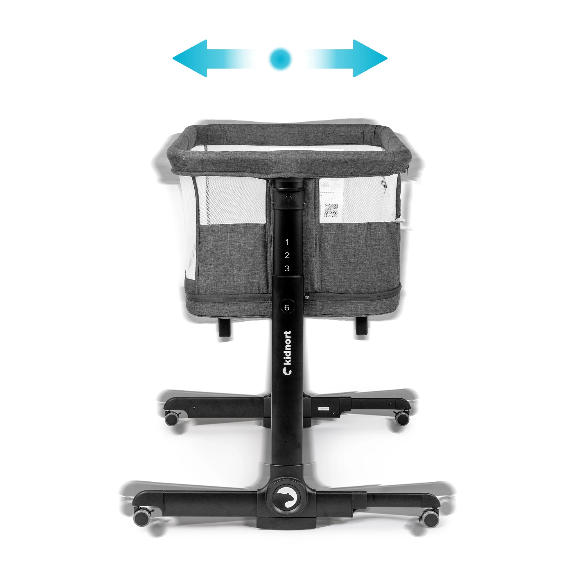 10Łóżeczko wielofunkcyjne, dostawne, 3w1 Snäckskal Unique Czarne