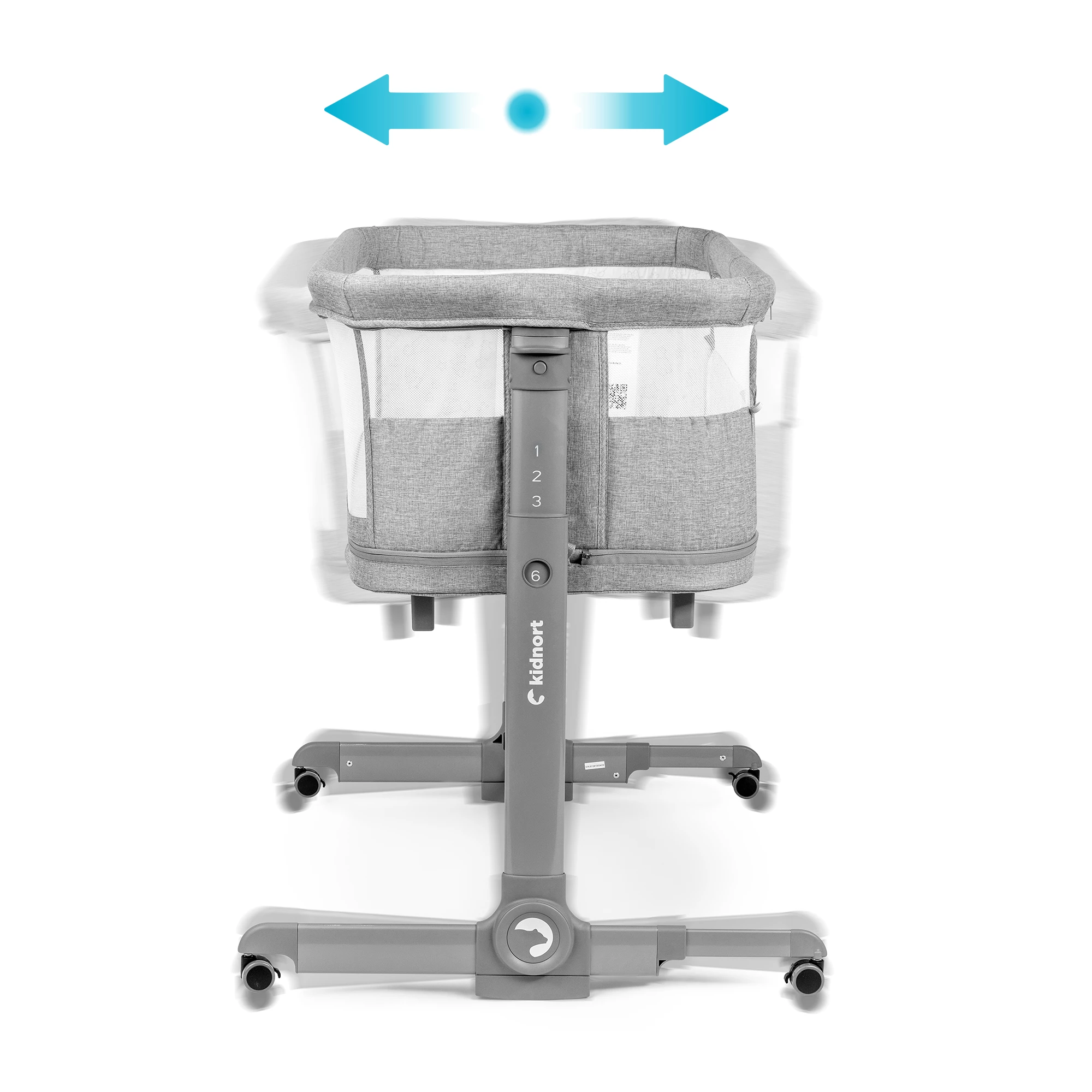 10Łóżeczko wielofunkcyjne, dostawne, 3w1 Snäckskal Unique Szare