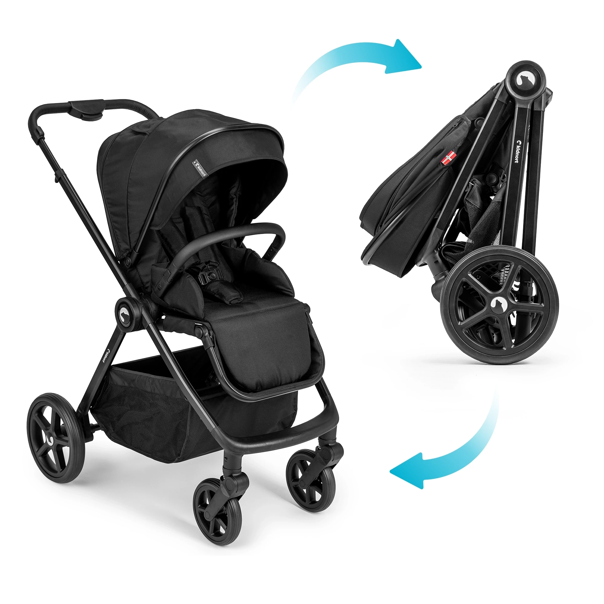 13Wózek wielofunkcyjny 4w1 Älskar Czarny