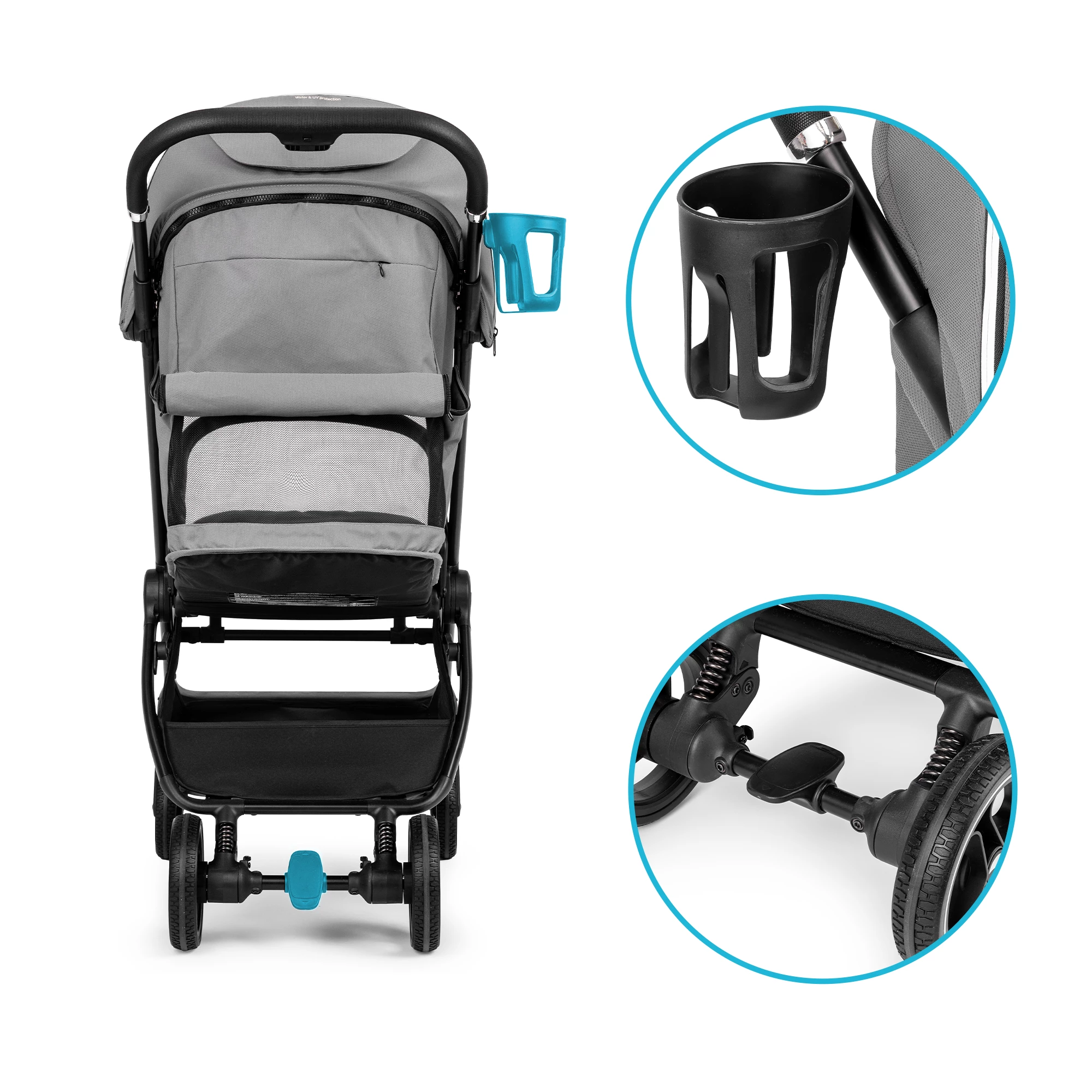 8Wózek spacerowy Sjøoter szary