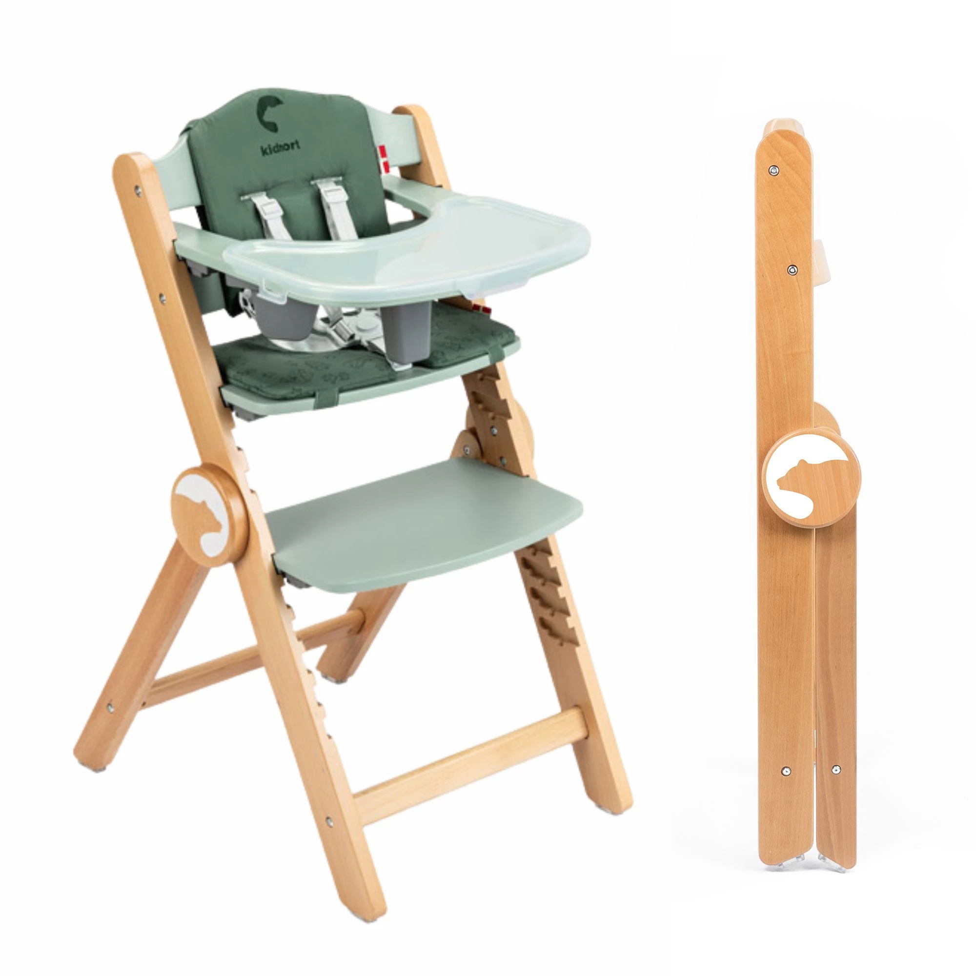 Krzesełko do karmienia Drömmer Unique Foggy Green - Zielone